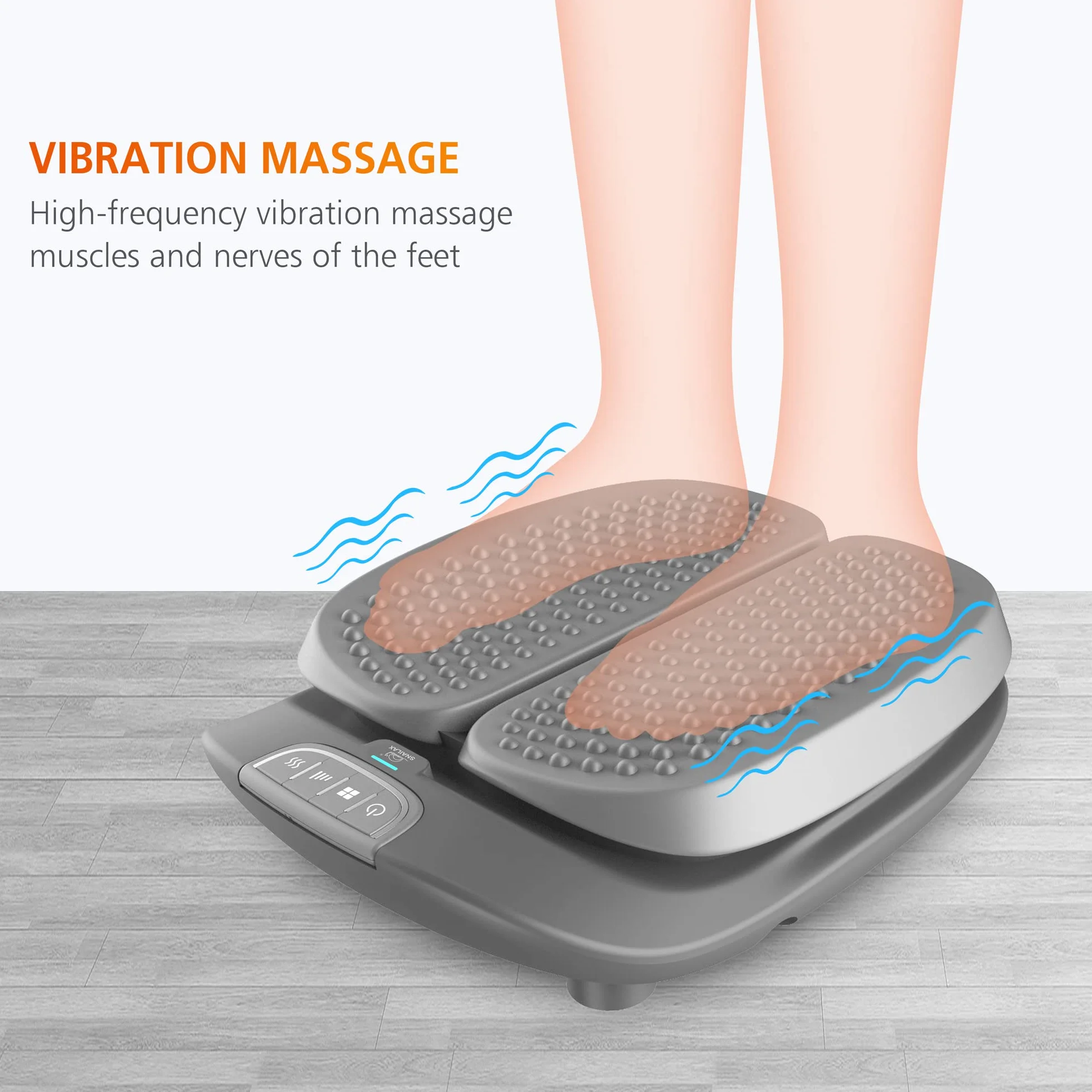 SNAILAX Masajeador de pies con calor y vibración control remoto eléctrico para circulación fascitis plantar alivio dolor
