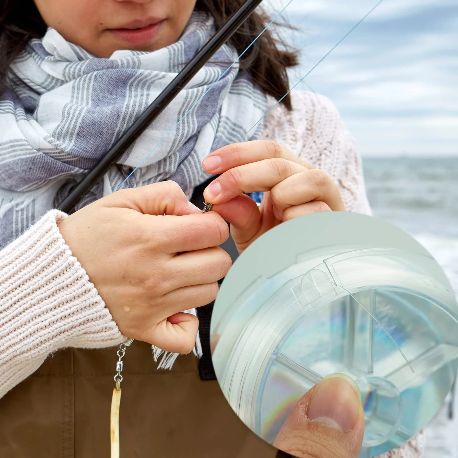 100 metros de línea de pesca, sedal de pesca, hilo de pescar, monofilamento de 0,5 mm, hilo de pesca de nailon transparente, alambre de tensión fuerte, línea de pesca, para fabricación joyas, pesca