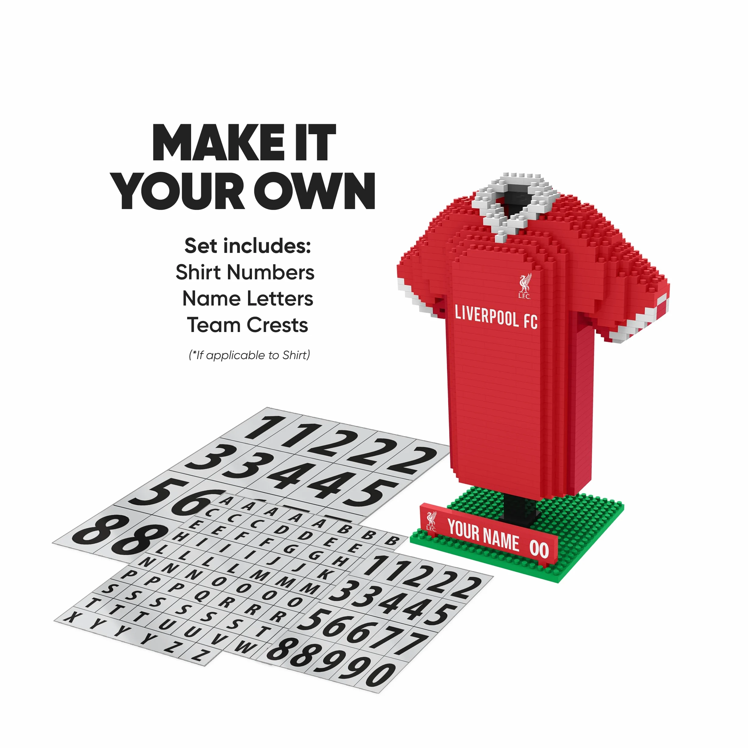 FOCO Camiseta de escritorio de fútbol 3D BRXLZ personalizada con licencia oficial (Liverpool FC (861 piezas))
