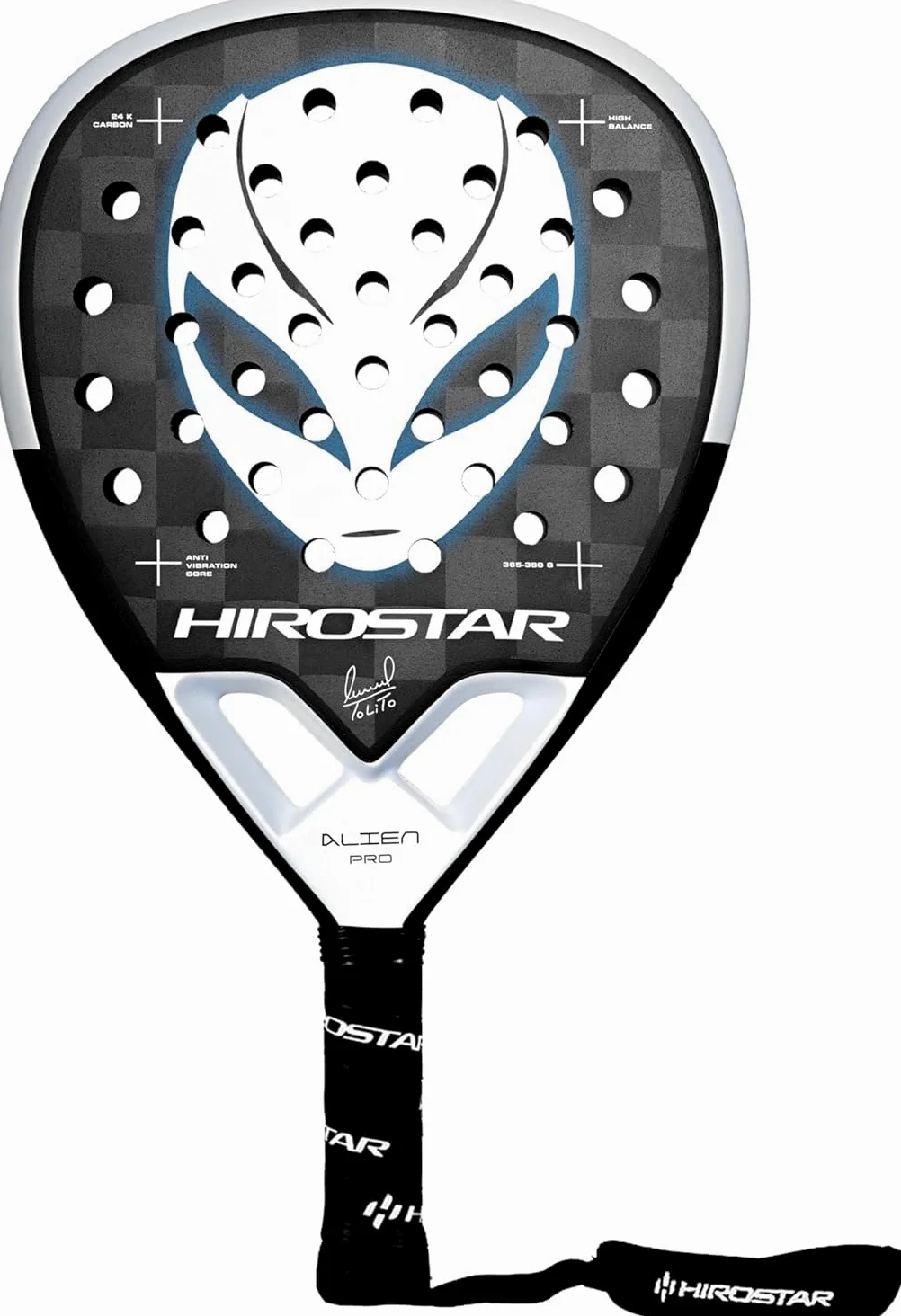 Pala Padel Alien Pro 2025 | Raqueta Padel Con Forma de Diamante, 100% Carbono 24K, Balance Alto, Peso 365g - 380g