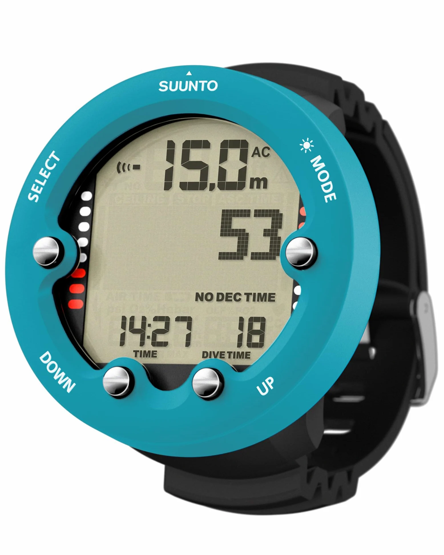 SUUNTO Zoop Novo - Ordenador de buceo de muñeca, color azul aguamarina