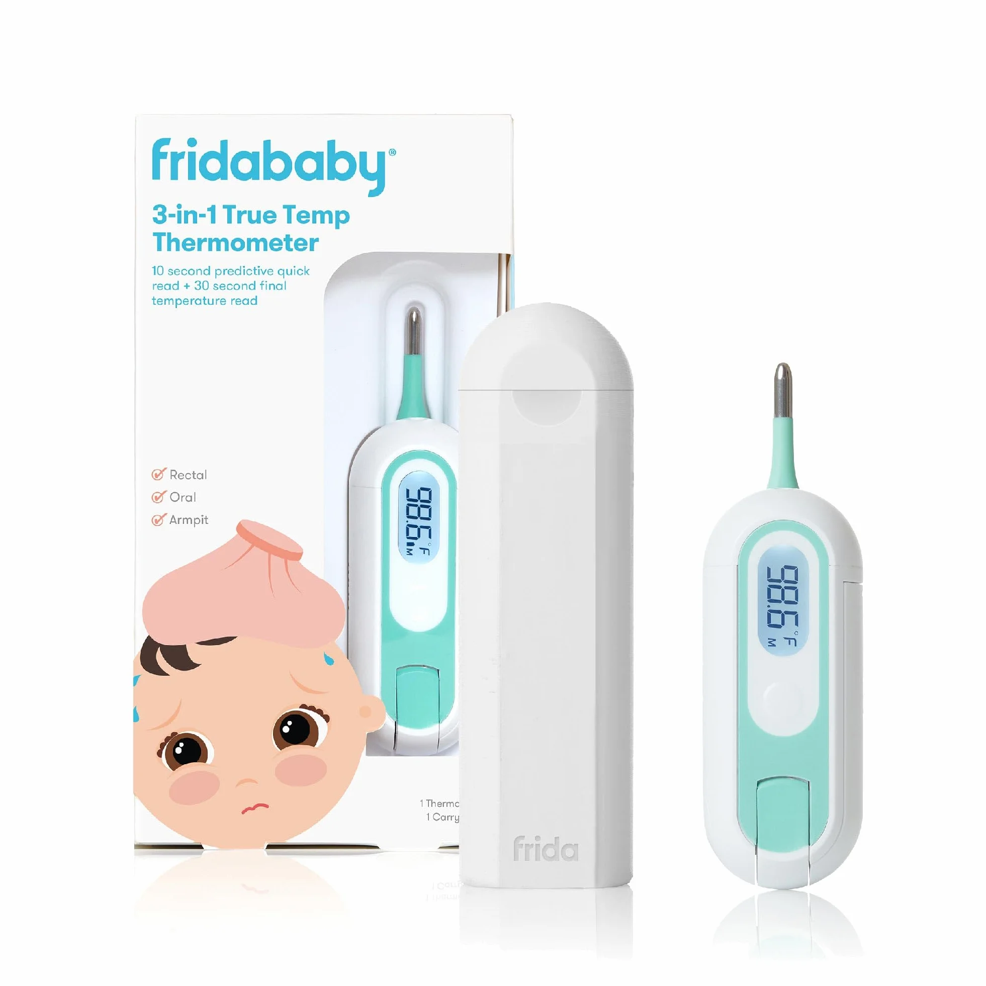 FridaBaby Termómetro digital 3 en 1 True Temp para fiebre, bebés y niños