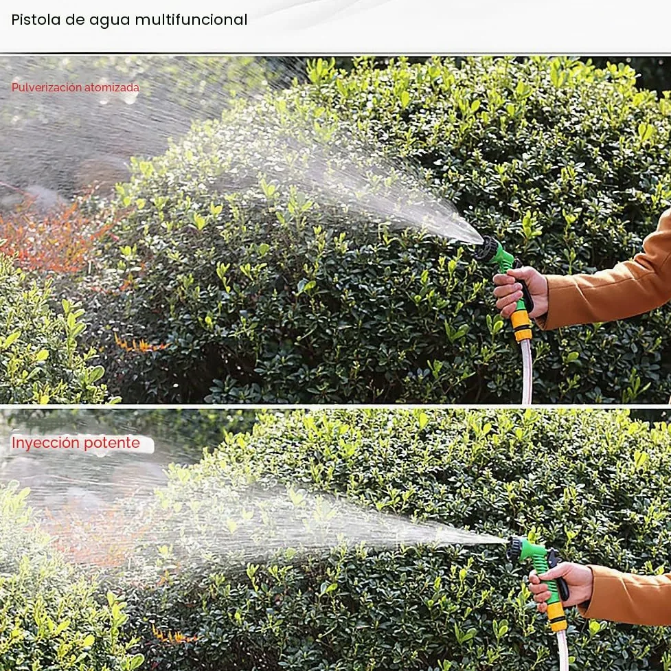 Ducha portátil al Aire Libre para Camping, Ducha, multifunción, rociador baño para Mascotas, con 7 Patrones, rociador jardín, Bomba para regar Flores, Lavado Coche
