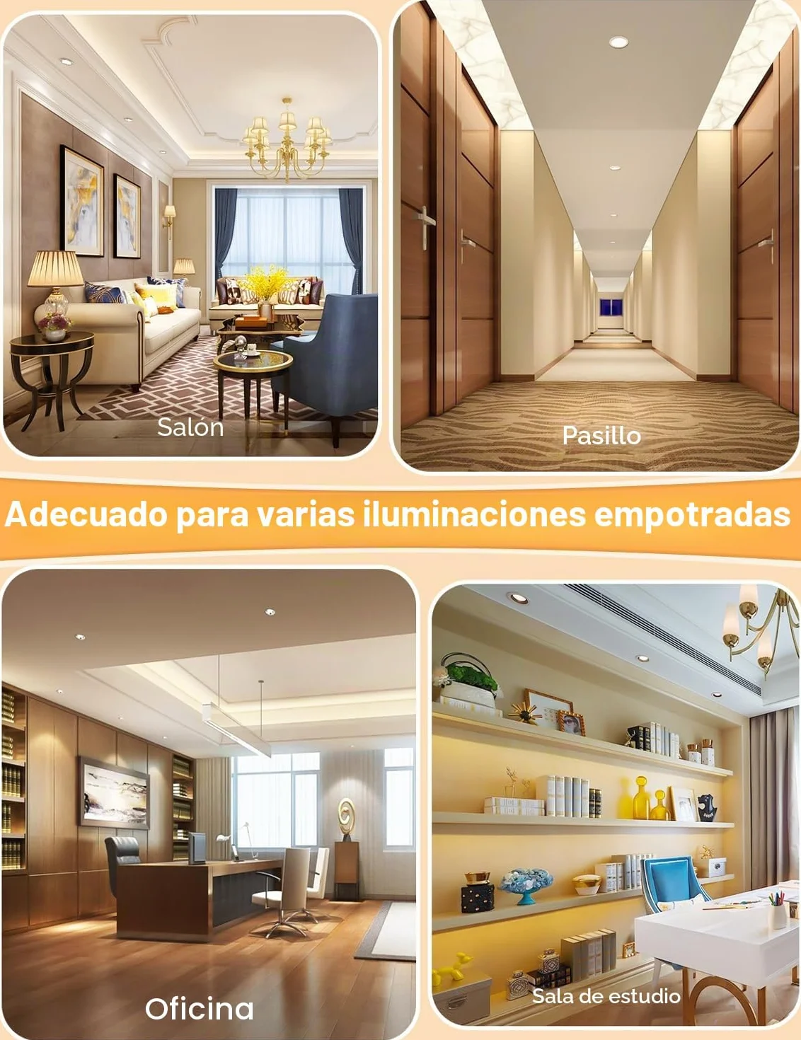 Foco Empotrable LED Techo GU10 Blanco Redondo 10 Piezas 230V 30°