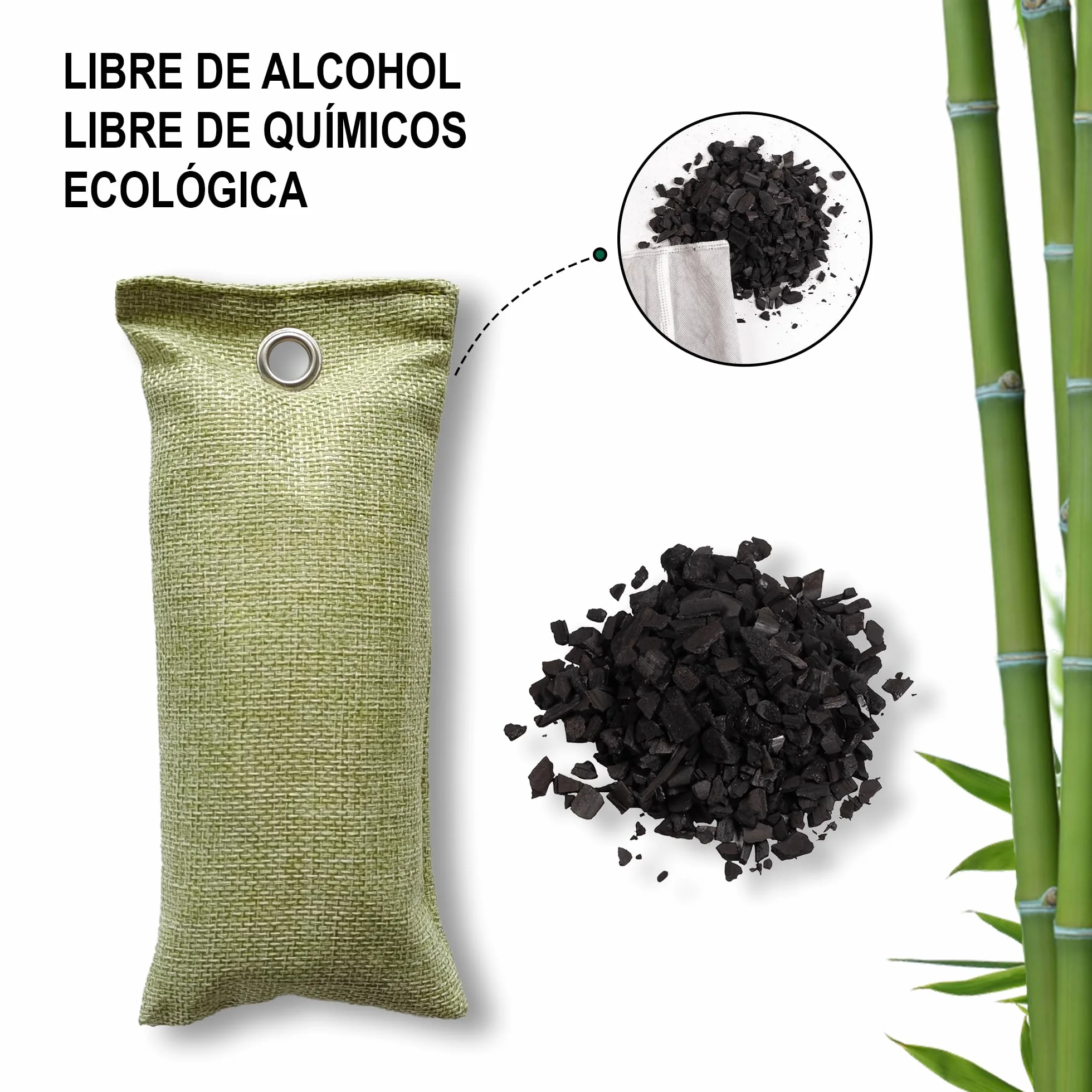 Bolsas de carbón activado 80g neutralizador absorbe olores purificadoras antihumedad armarios nevera ropa