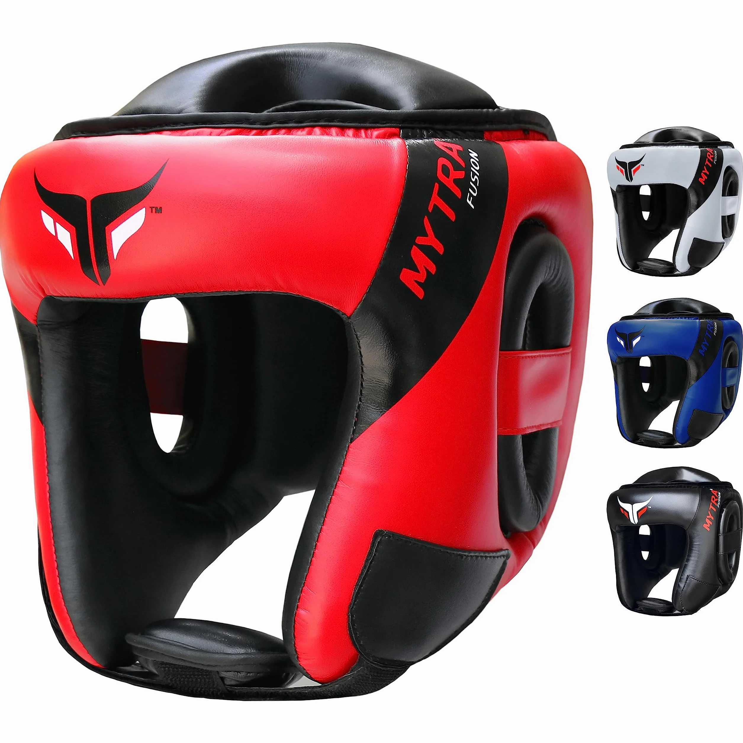 Mytra Fusion Casco Boxeo - Kickboxing Casco con Correa Ajustable MMA, Muay Thai, Sparring, Artes Marciales, Karate Casco de Boxeo