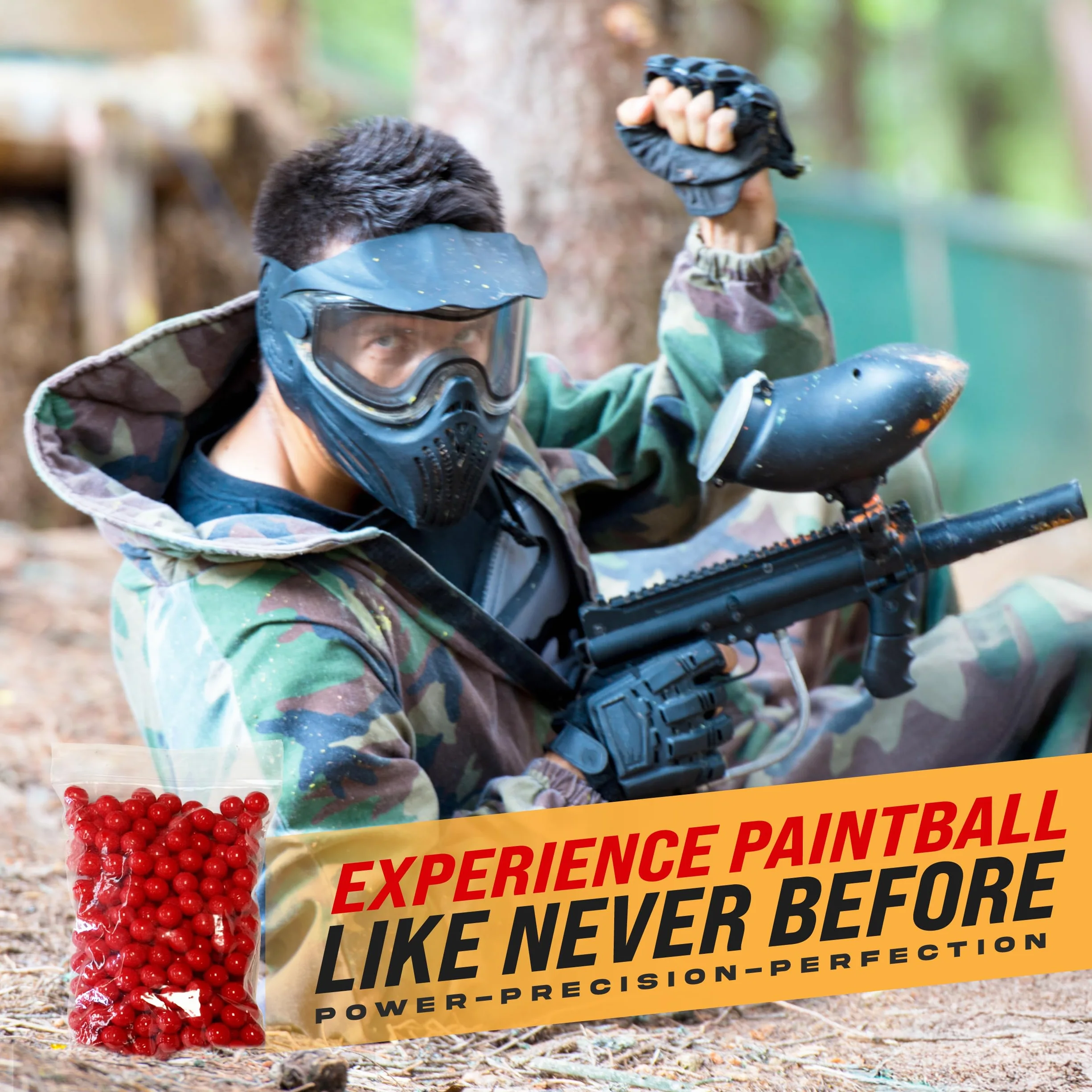 Pelotas de paintball Umarex T4E calibre 43 rojo sangre lote 500