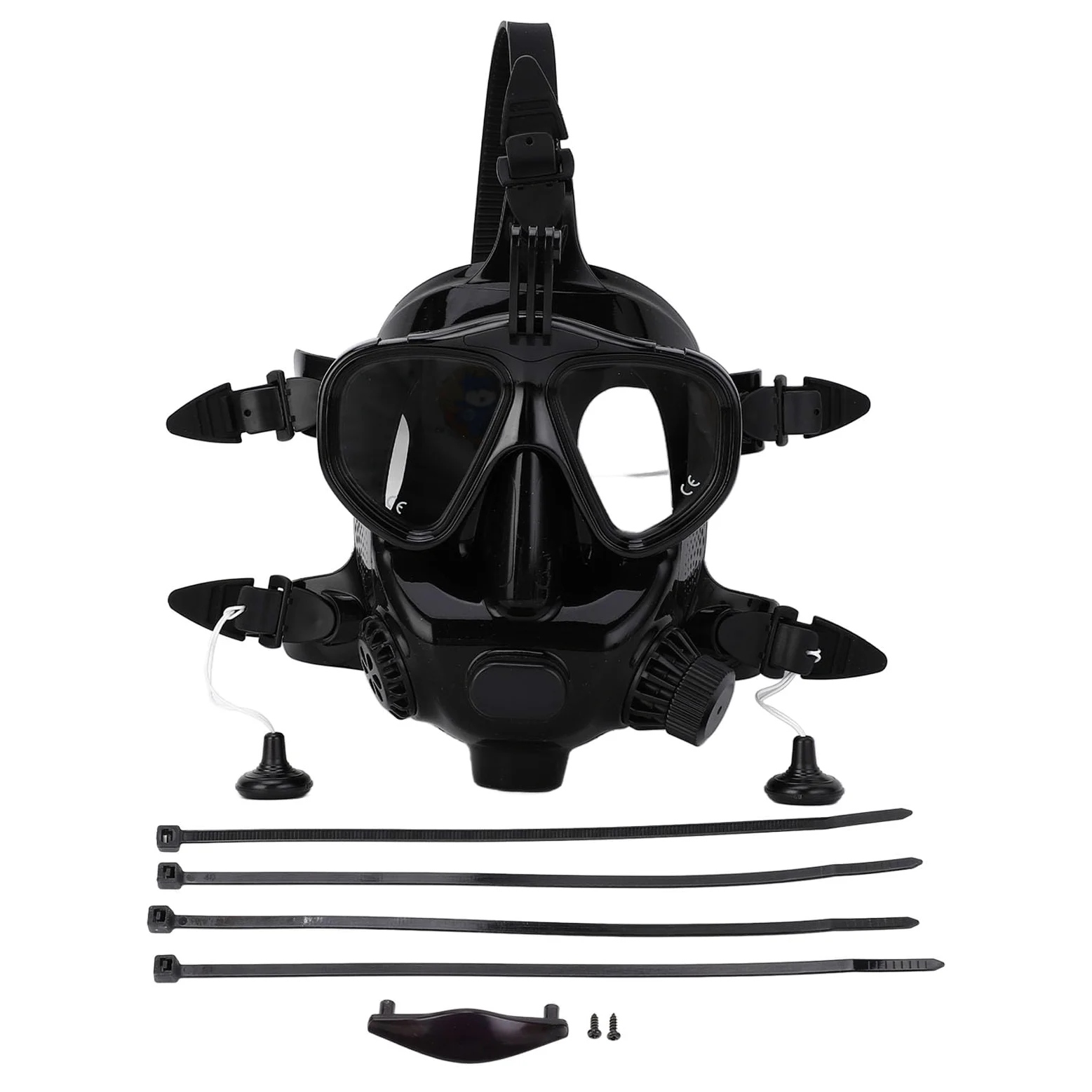 Gafas de Snorkel de Cara Completa Antivaho, Gafas de Buceo a Prueba de Fugas con Soporte para Cámara para Buceo, Vista Panorámica de 180° con Material de Silicona para