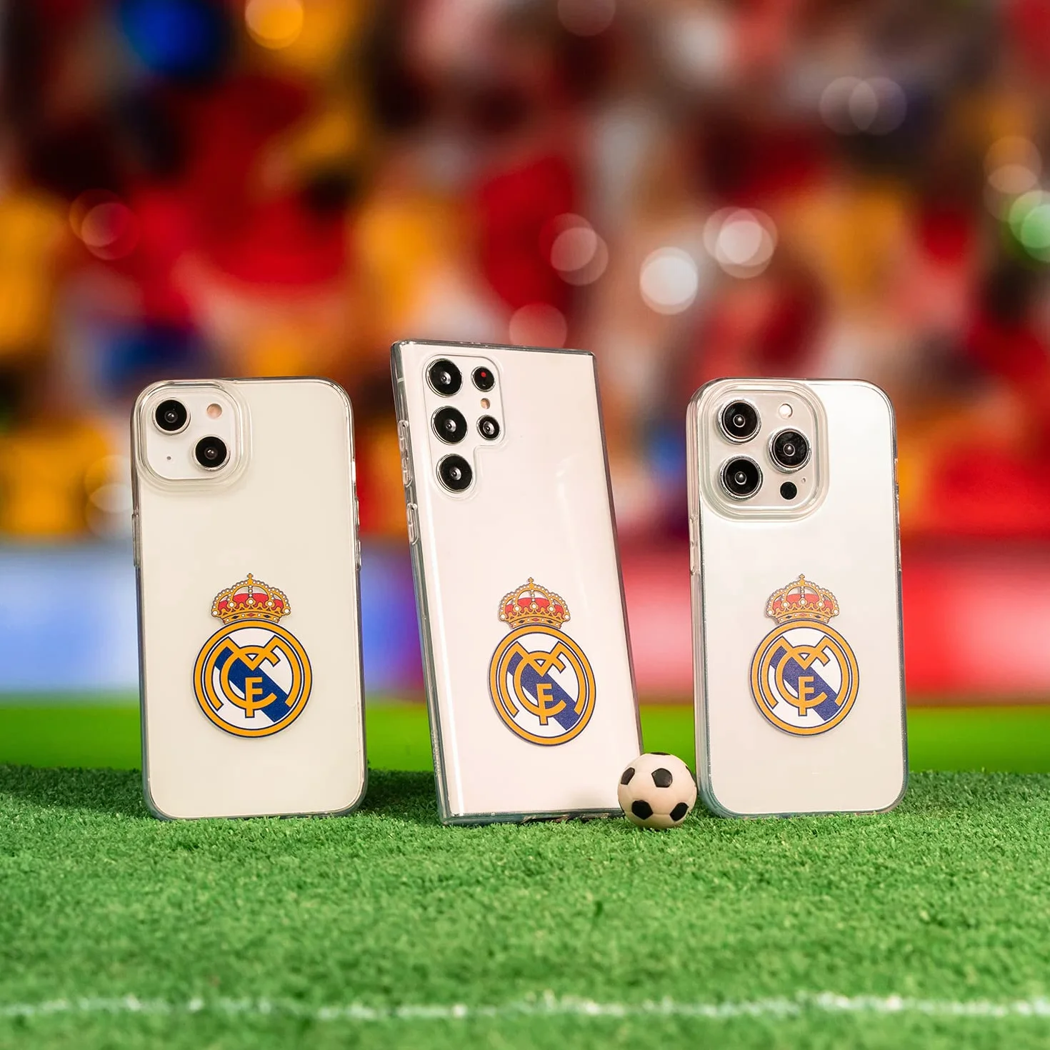 Funda para Xiaomi Redmi 13C - Poco C65 del Real Madrid Escudo Real Madrid tansparente para Proteger tu móvil. Carcasa de Silicona Flexible con Licencia Oficial Real Madrid