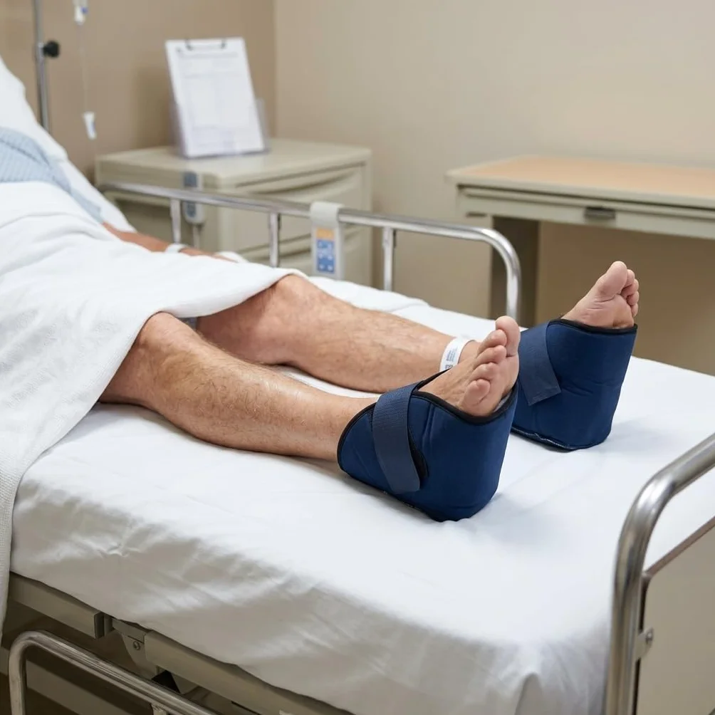 Taloneras Antiescaras – Protectores para Talón, Pie o Codo – Prevención de Úlceras por Presión – Talla Única, Azul Marino