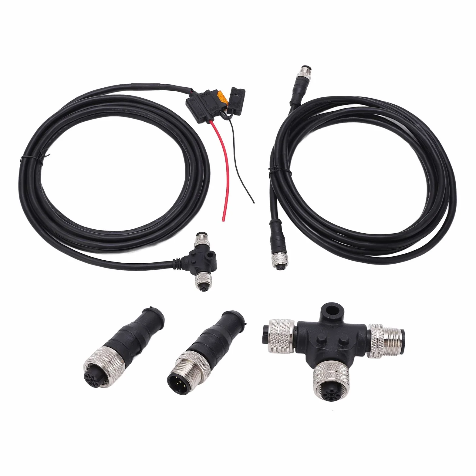 KIMISS NMEA 2000 - Kit de cable de arranque T + cable de alimentación + resistencia macho hembra + adaptador de 3 puertos IP67 impermeable para redes