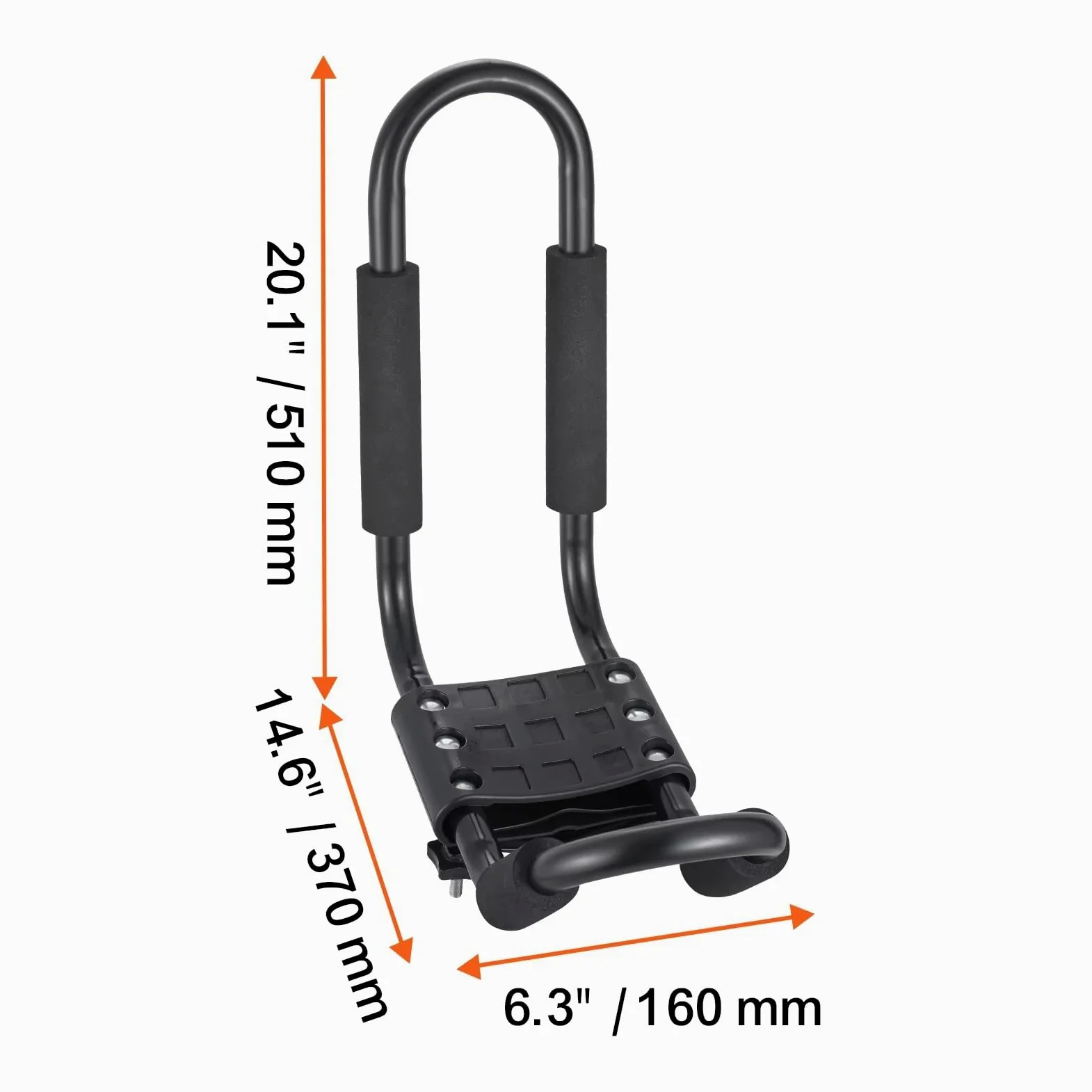 Delantero Y Trasero Baca Portaequipajes Kayak 2 Pares Blando Barra J Montaje Superior Plegable Rápido Soporte Amarre Tabla Surf Canoa Esquí Barras Coche(Unfoldable 2pcs)