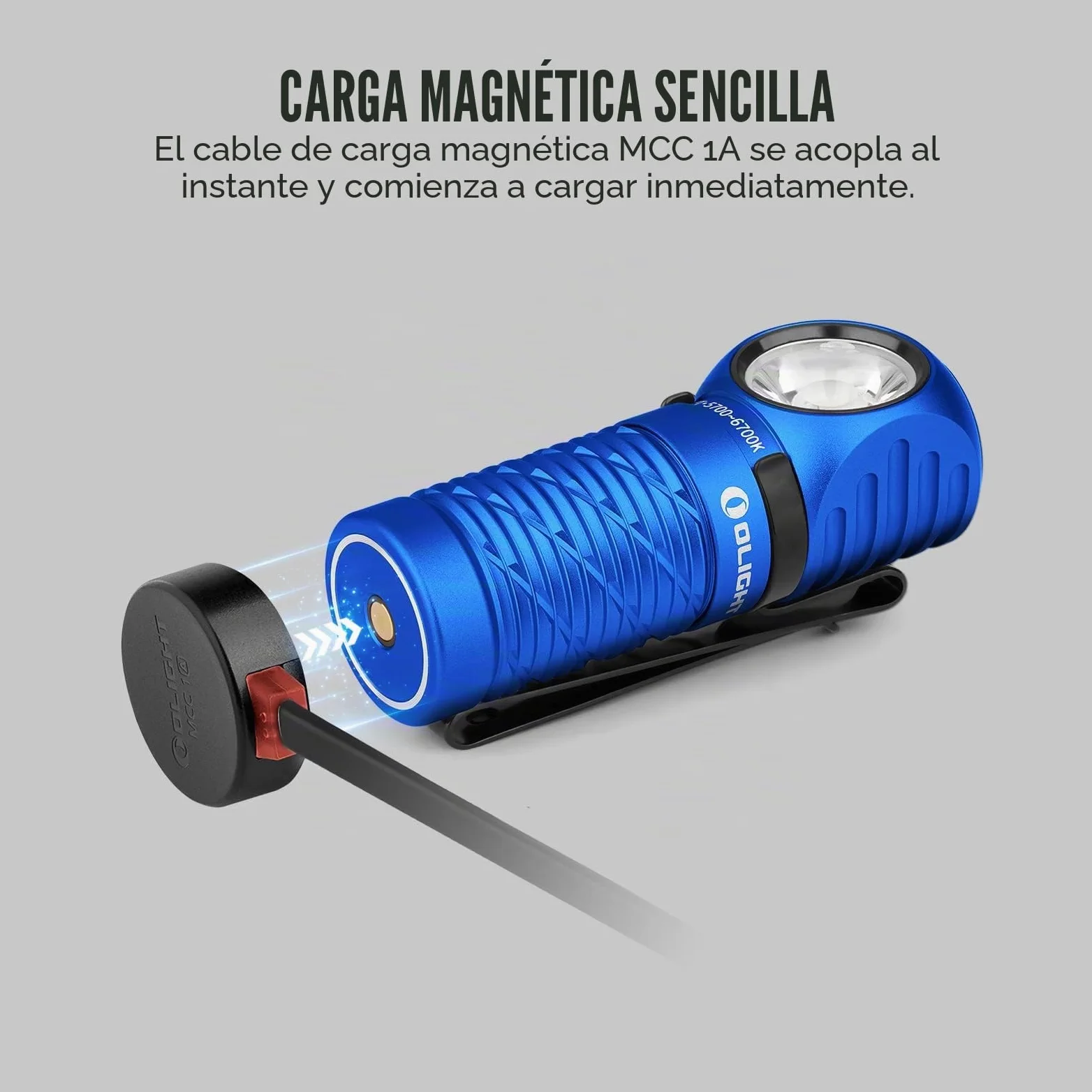 OLIGHT Perun 2 Mini, Linterna frontal LED con banda para cabeza, alcance 150 m. Luz blanca 180º