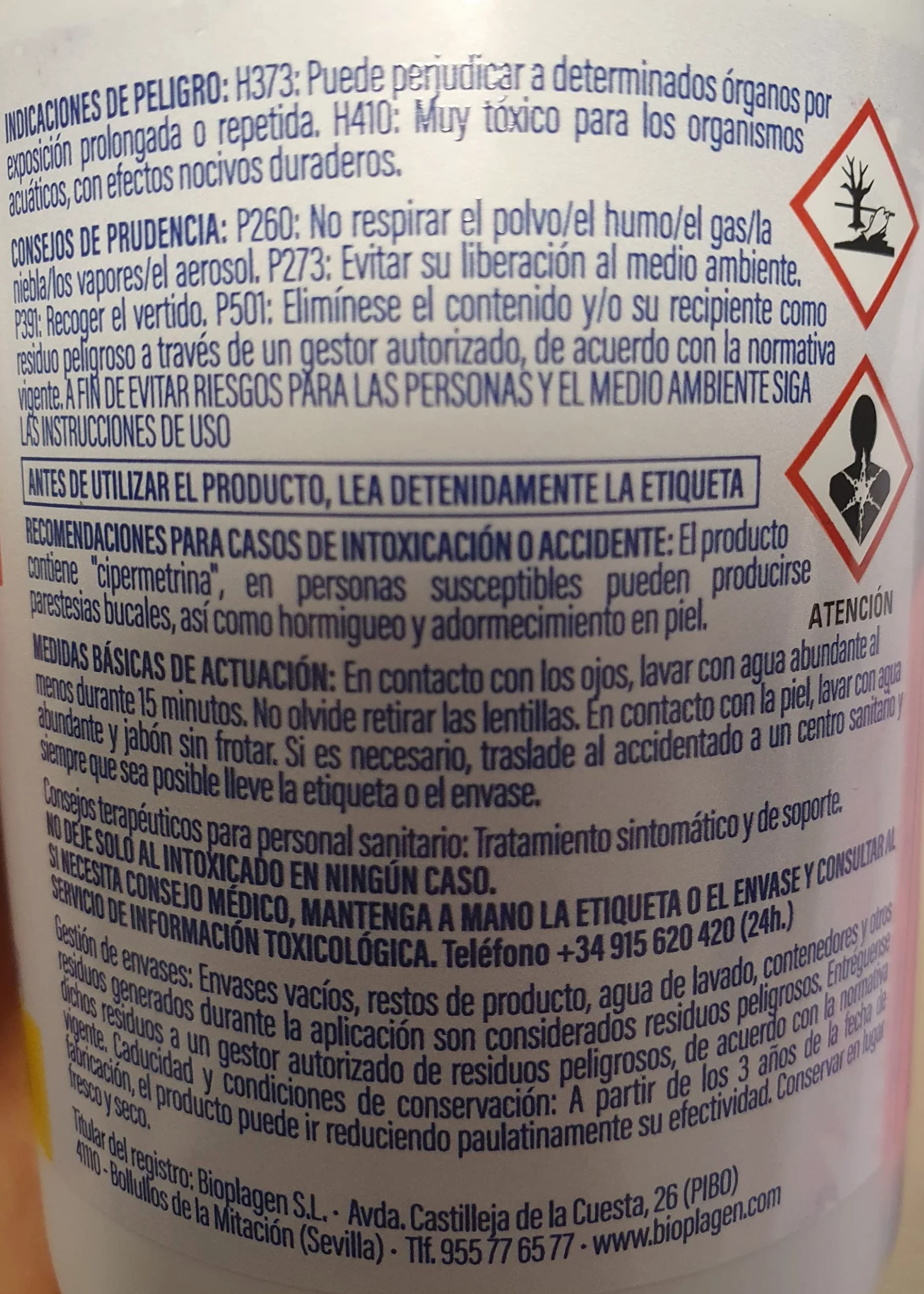 Killer Liquido Insecticida concentrado 250 ml