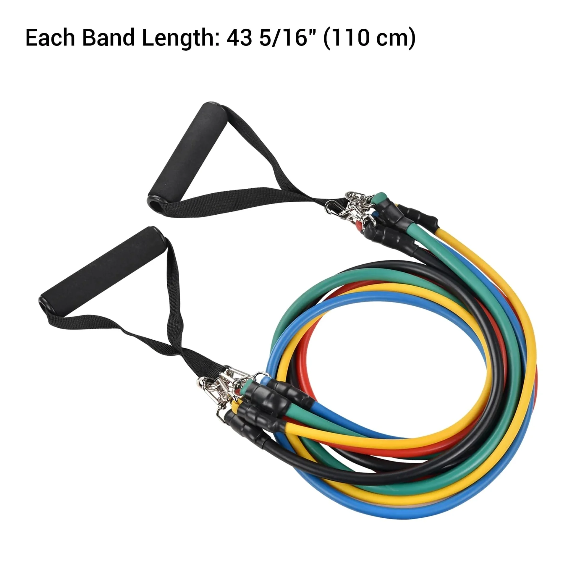 Bandas de Resistencia con Asas Juego de 5 Bandas Resistencia látex apilables