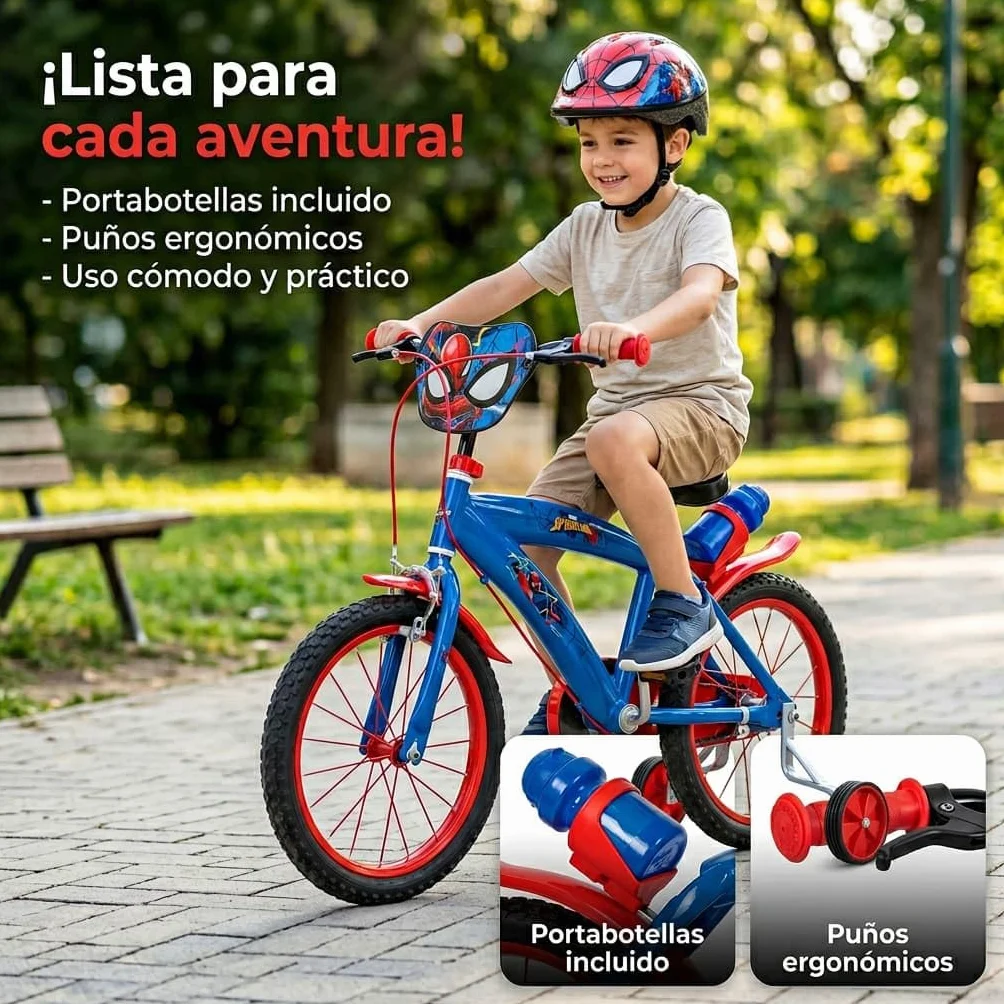TOIMSA Bicicleta 16" Spiderman Huffy 5/8 Años