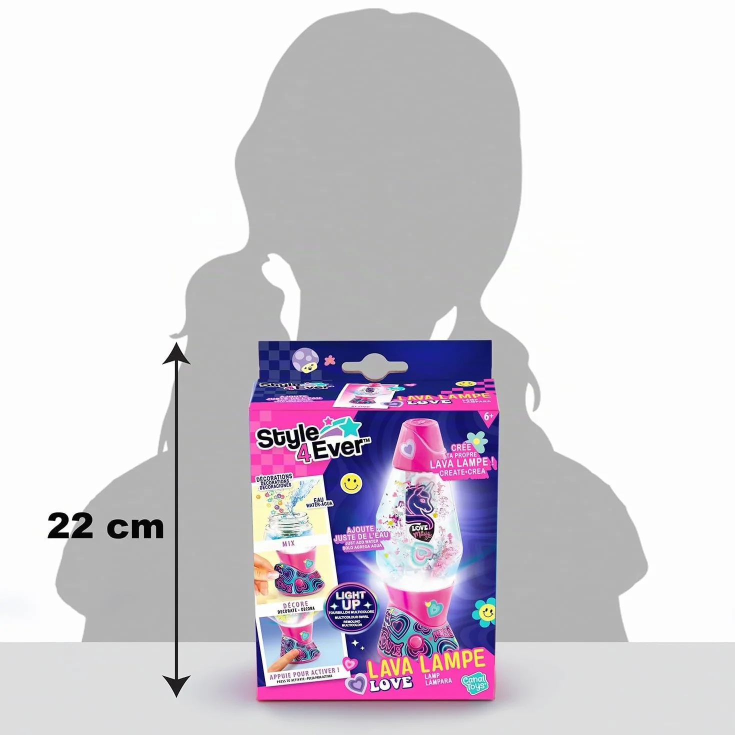 Canal Toys Style 4Ever Mini Lámpara de Lava con Decoraciones Brillantes