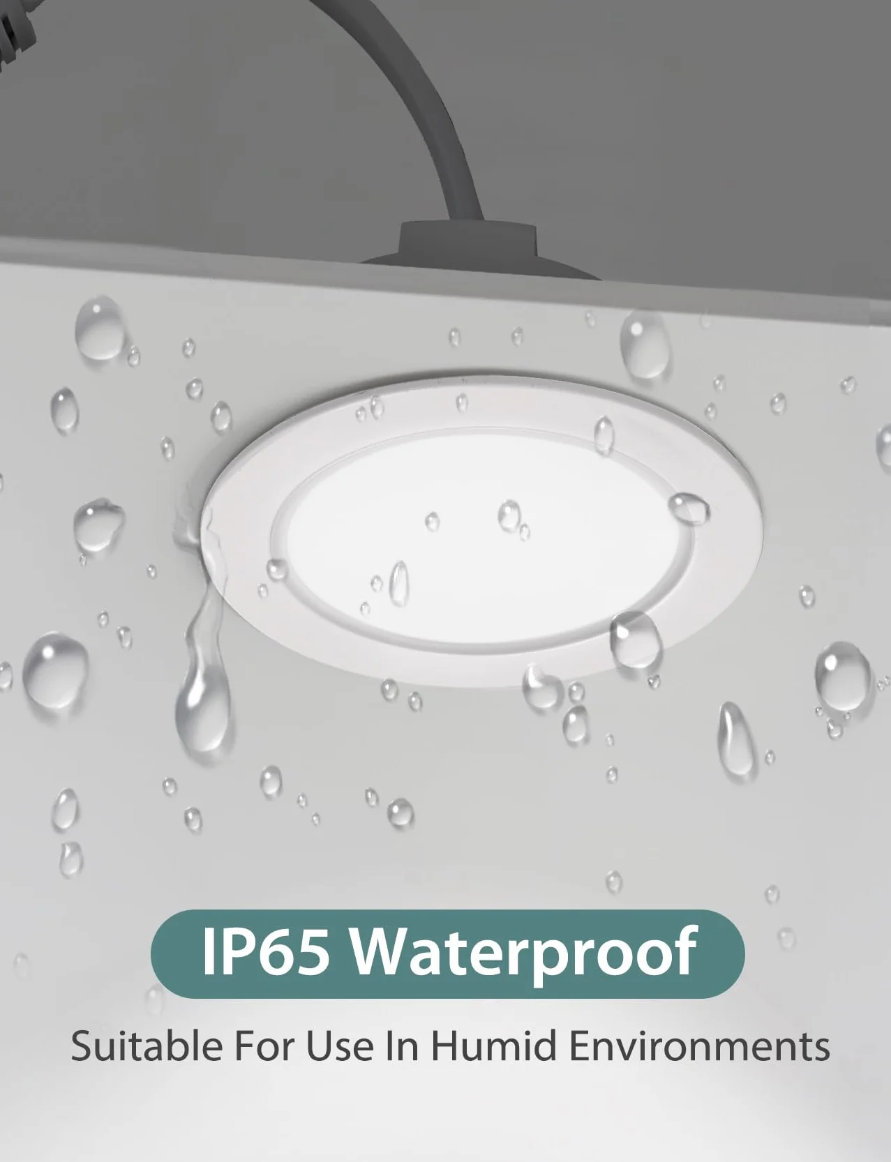 Aigostar Downlight LED Techo Empotrable 4.8W IP65 Impermeable 4000K Luz Natural Baño Extraplano Blanco 6 pack