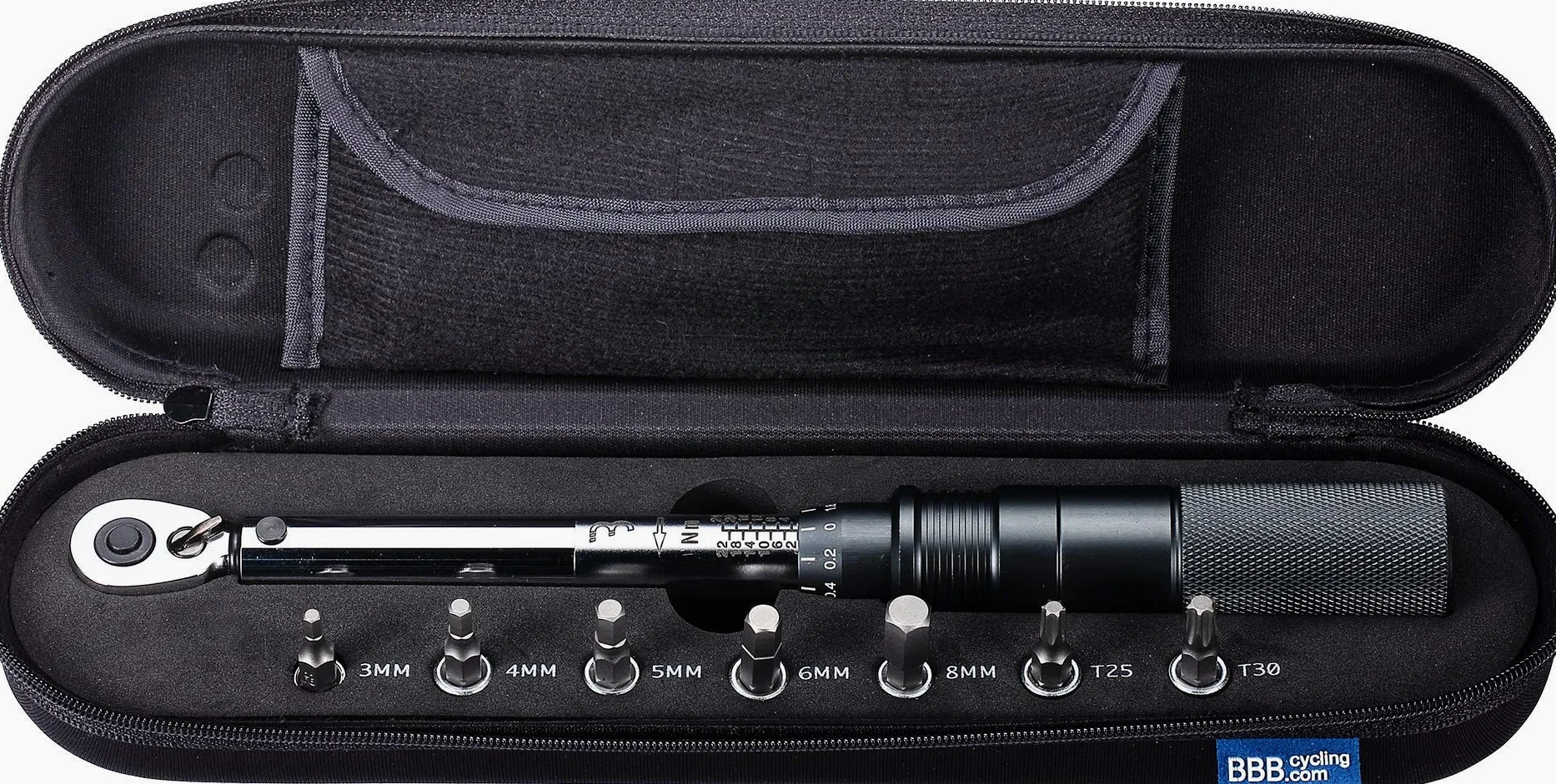 BBB Ciclismo, TorqueSet Deluxe, Juego de Llaves dinamométricas y Llaves hexagonales para Bicicletas de Carretera y montaña, Kit de reparación, Herramienta Manual, T25 T30 Torx, 2-24 NM, BTL-173,