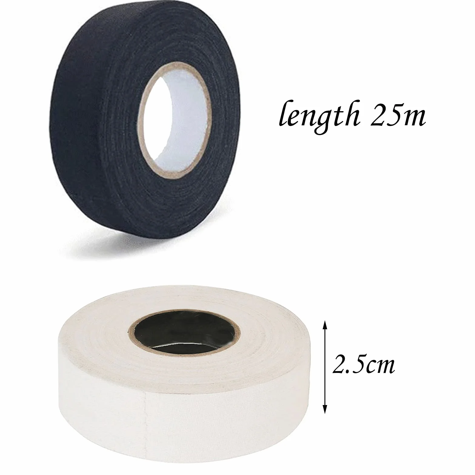 2 Rollos de Cintas de Hockey, Cinta de Agarre de Hockey Antideslizante, Cinta de Agarre de Hockey para Manillar, para Agarre de Bádminton, Barra de Golf, Hockey sobre Patines, 20M, (Negro, Blanco)