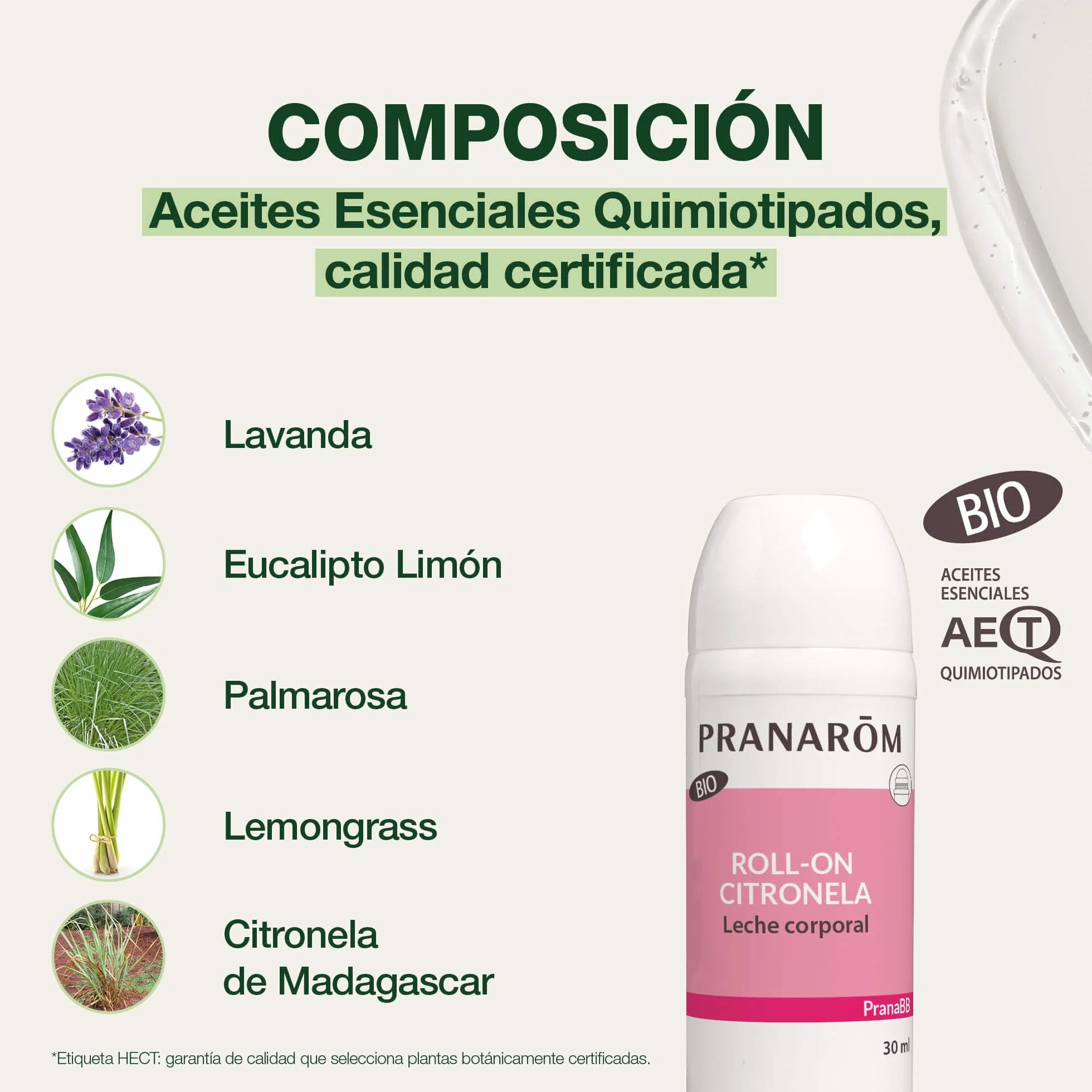 PRANARÔM PranaBB Roll-On Antimosquitos BIO 30 ml Repelente Natural Aceites Esenciales Orgánicos Protección 7 Horas