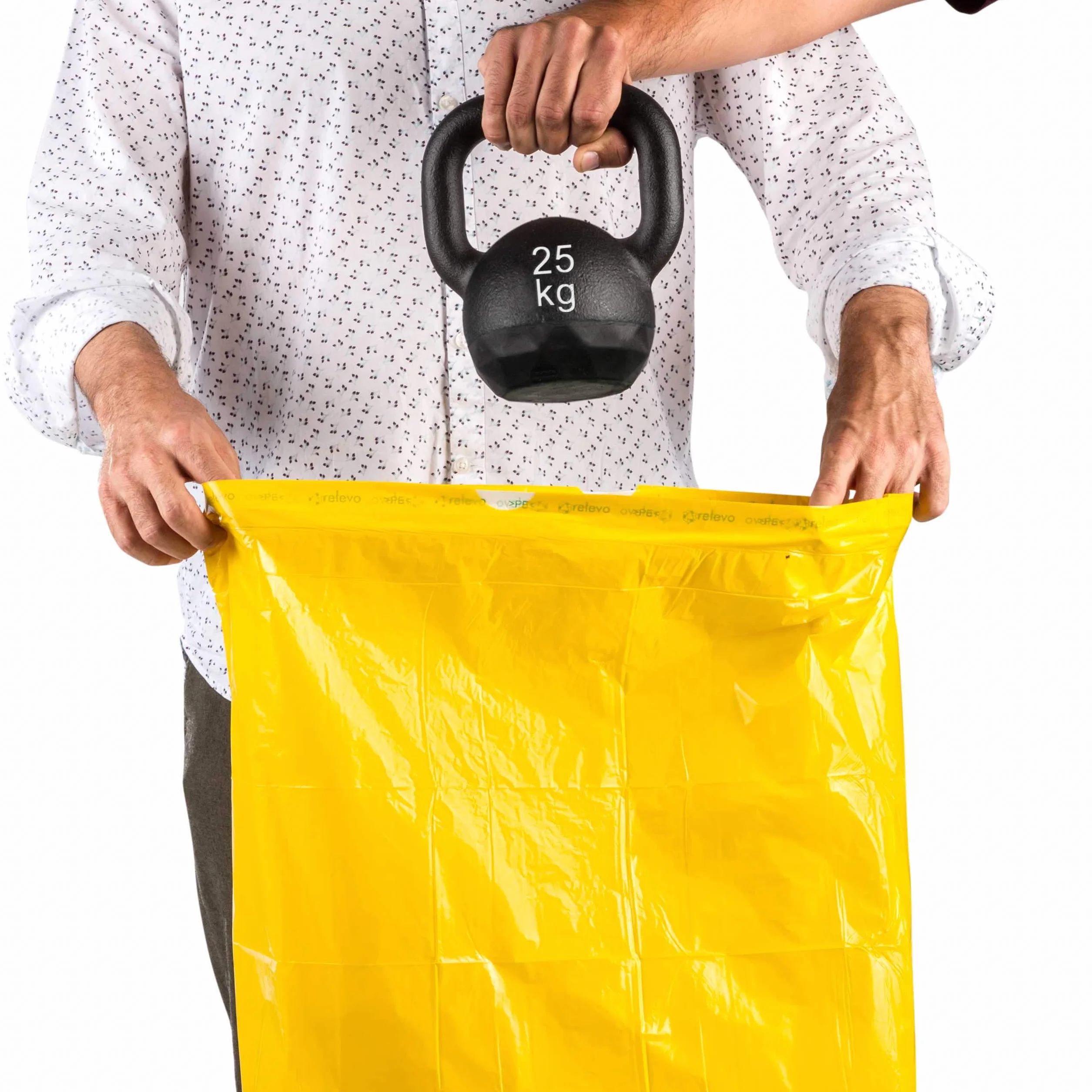 Bolsas de Basura Amarillas con Autocierre 30L 55x60 cm 15 Unidades LDPE Reciclado Blue Angel