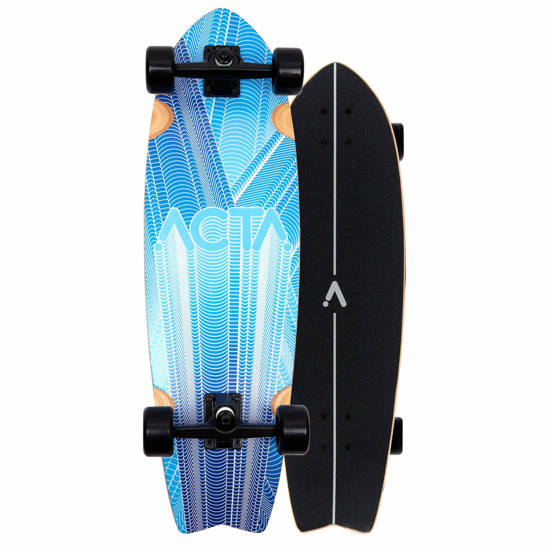 ACTA Surfskate Timber 31" Madera Natural Tabla de Surf de Arce de 7 Pliegues