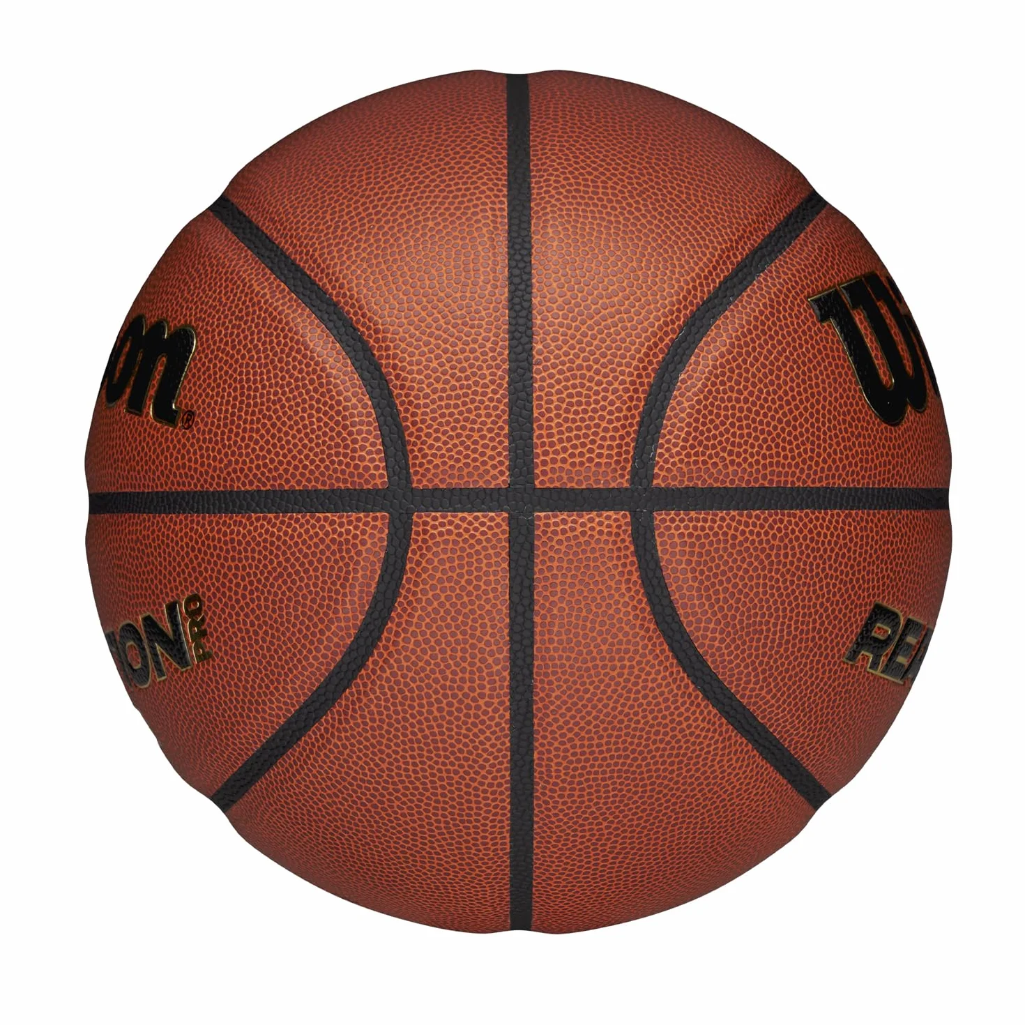 Wilson Balón de Baloncesto Reaction Pro, Marrón/Oro, Tamaño 7