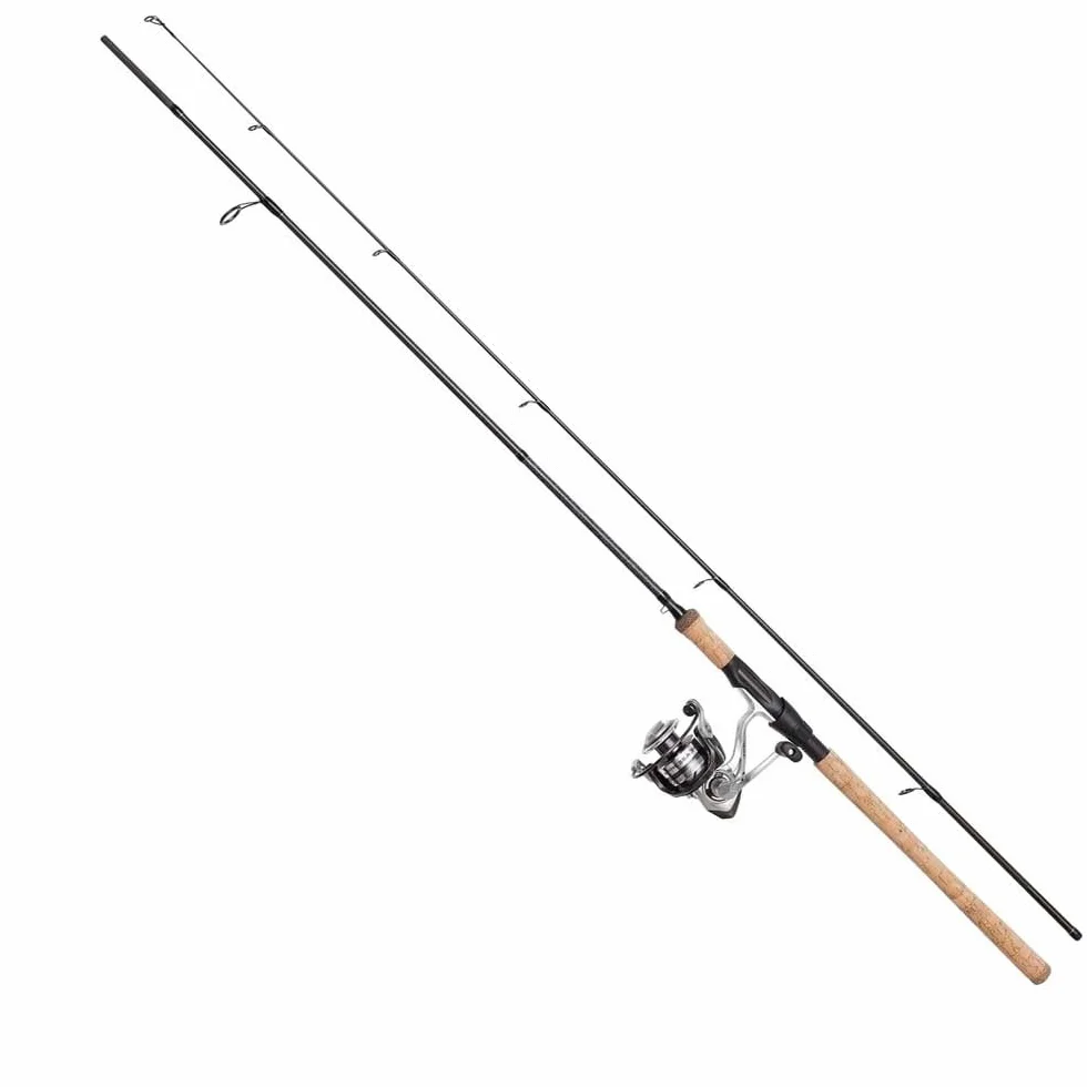 DAM Impressa Classic Spinning Combo, Freshwater Angler Fishing Rod & Reel Pike Perch & Zander, Strong Leightweight & Versatile, Black, 1.80m - 2.7m Moderate Fast Rod, 1000-3000 Size Reel