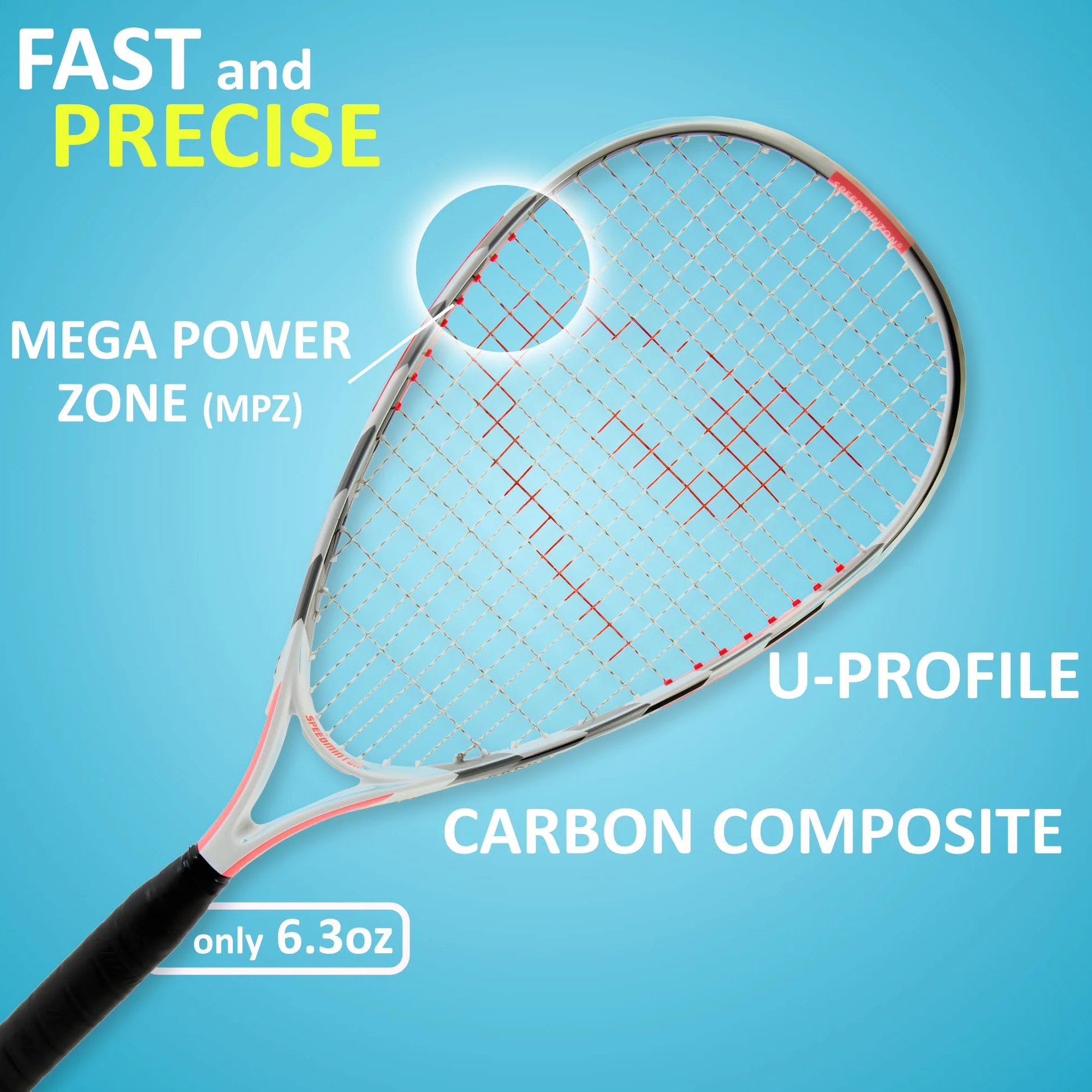 Speedminton® S900 - Juego de bádminton/Crossminton Profesional con Raquetas de Carbono, Incluye 5 Speeder®, Campo de Juego, Bolsa