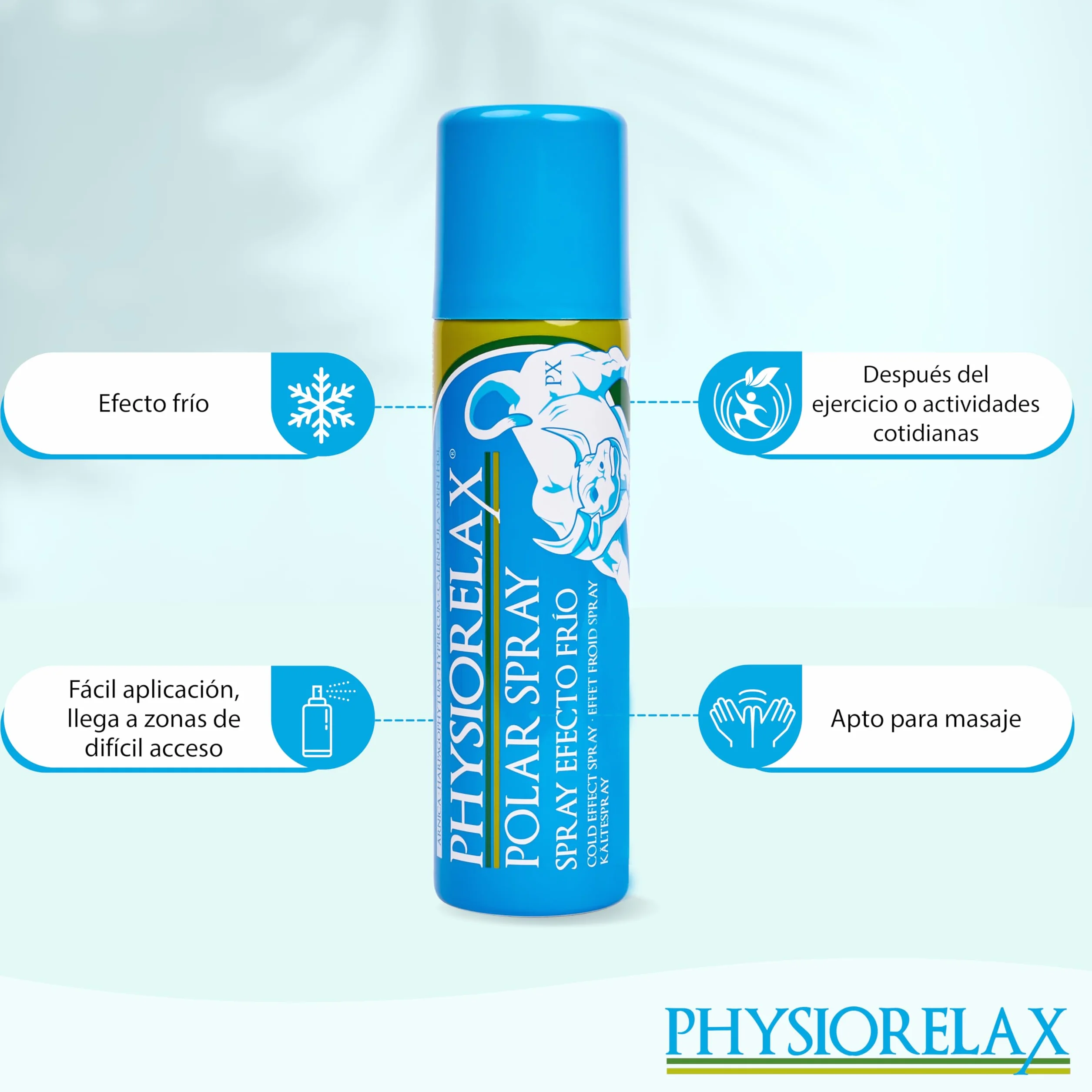 Physiorelax Polar Spray Efecto Frío 150 ml Árnica Ingredientes Naturales