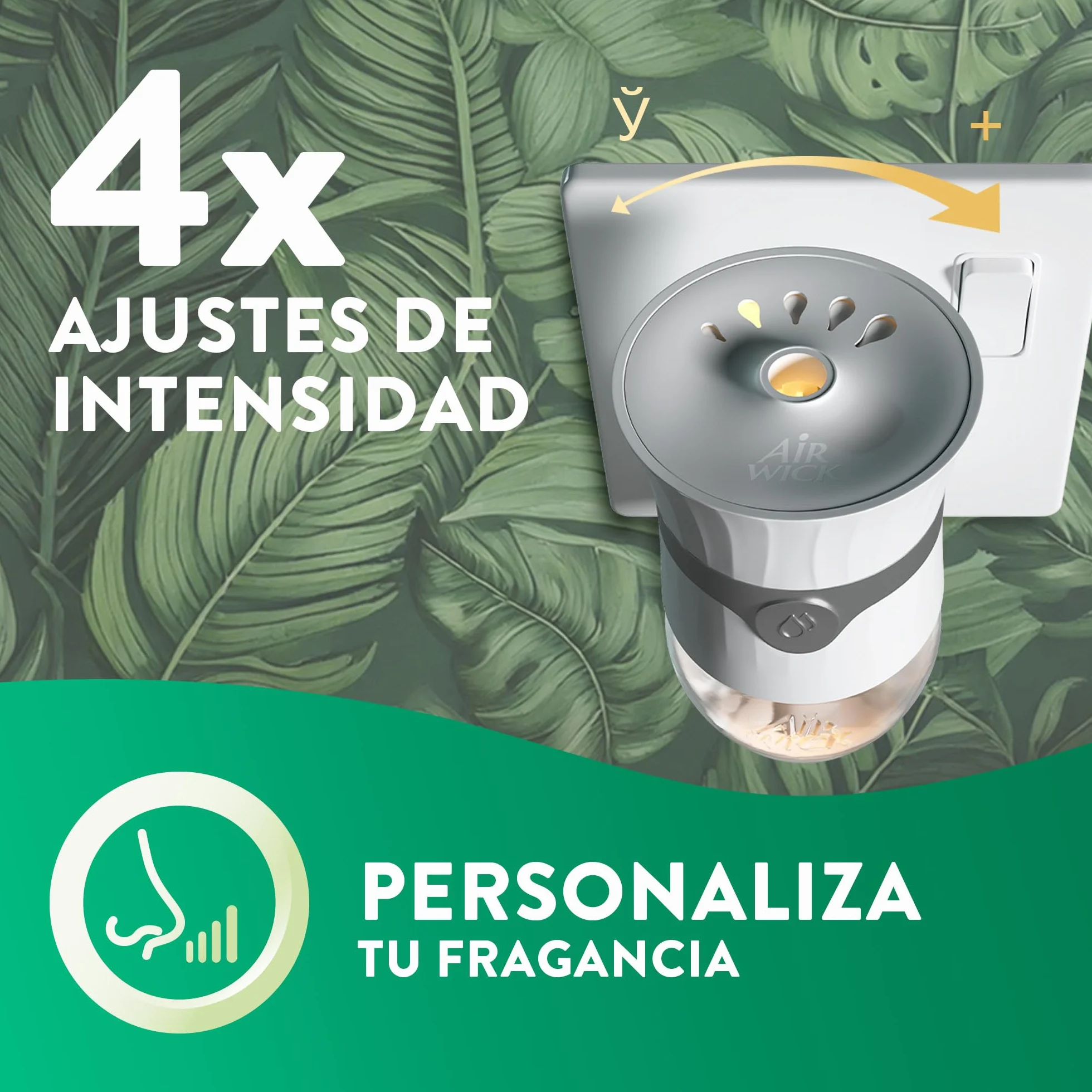 Air Wick Ambientador Eléctrico Aparato Difusor Inteligente Anti-Fading Recambio Flor de Cerezo Frambuesa 2x Aceites Esenciales