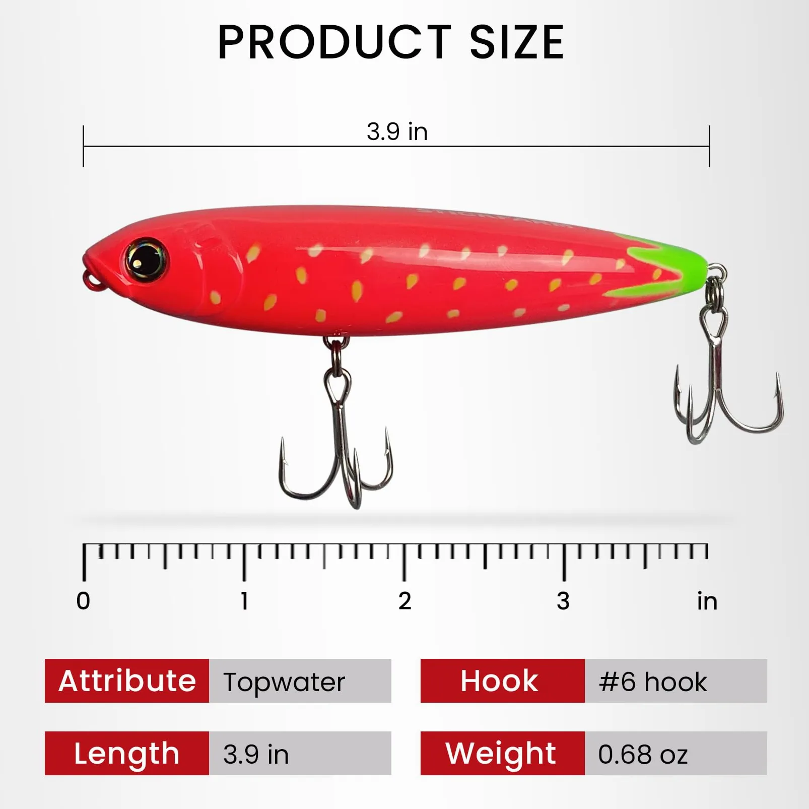 Pristis StickFarm - 3 piezas de palitos flotadores, señuelos de pesca de lubina de agua salada y agua dulce, con revestimiento delicado y ganchos de calidad, regalos creativos de pescador, caminantes