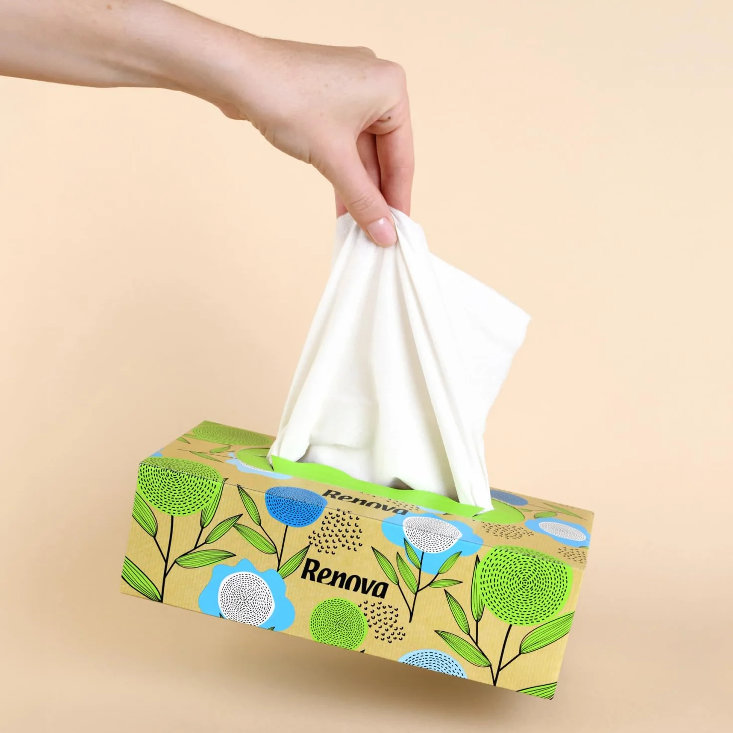 Renova Pañuelos Faciales Reciclados Cajita 70 Papel Reciclado FSC Ecolabel