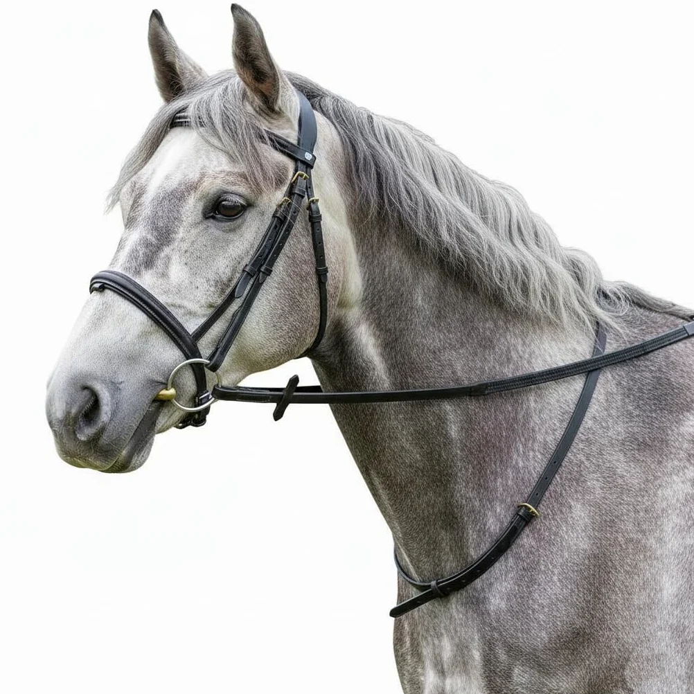 Correa de cuero para el cuello para montar a caballo, equilibrio Pony Cob Full