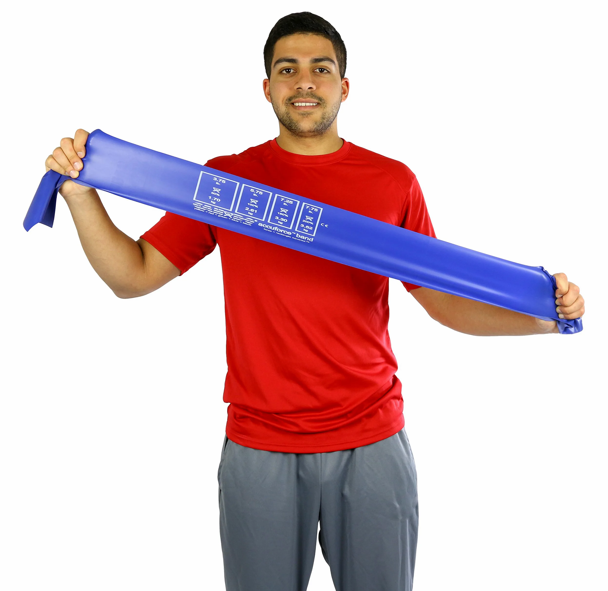 Cando accuforce ejercicio banda, 4 'Longitud, 50 yard roll, Blue: Heavy, 1