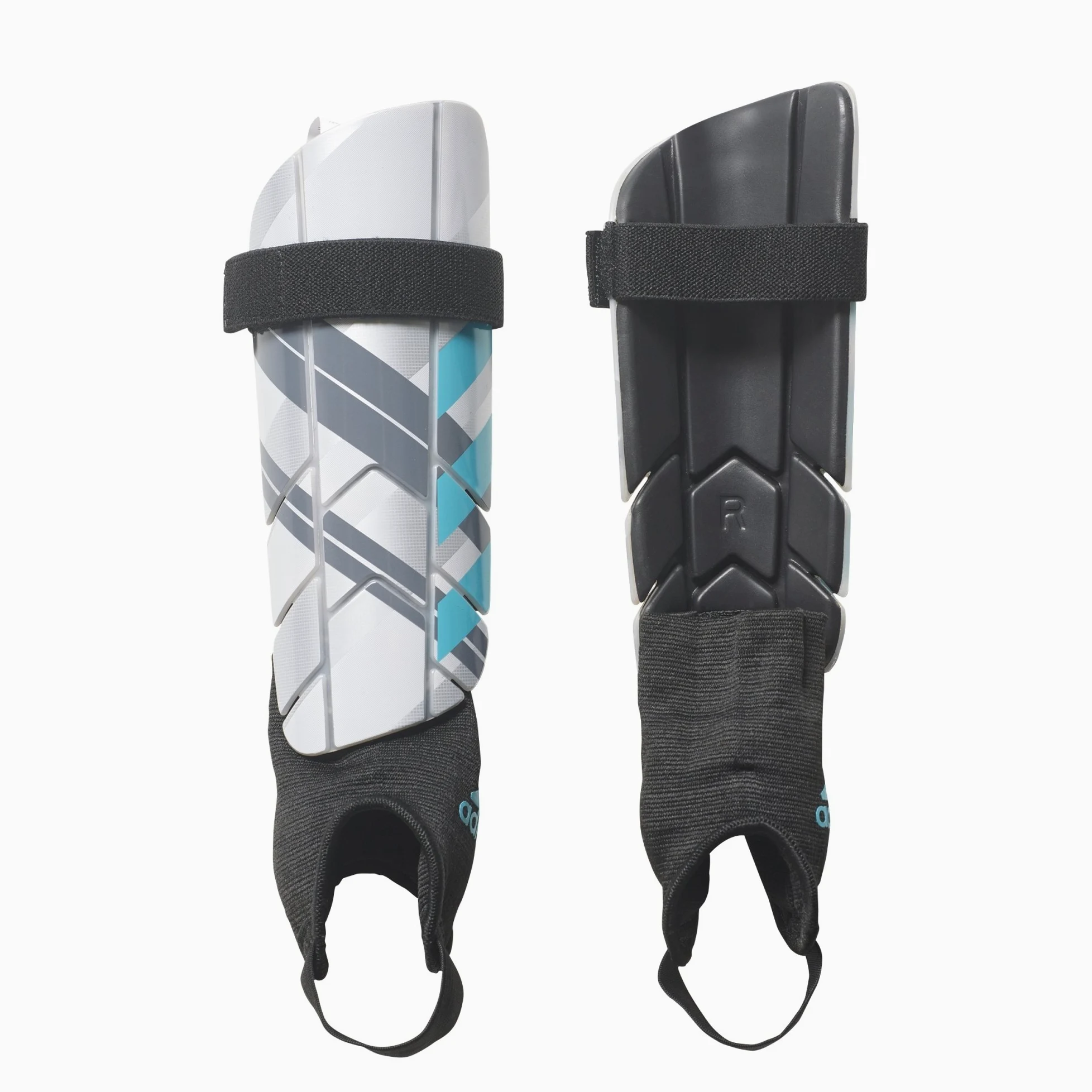 adidas Performance fantasma Reflex Shin Guard - BS4132, Silver Metallic/Clear Onix/Energy Blue