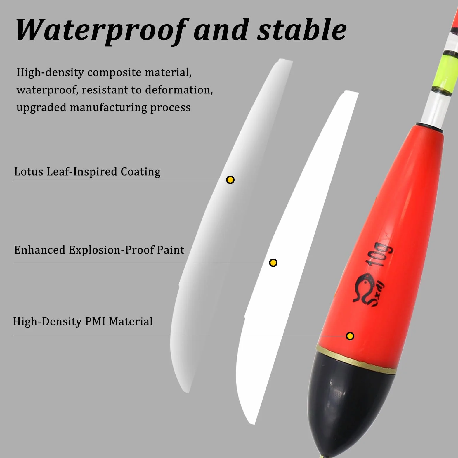 OMJMYY 5 Unidades de flotadores de Pesca Luminosos 5 g/8 g/10 g/12 g/15 g portátil Pesca flotadores Accesorios de Pesca Set de Espuma EVA para Lucio Perca Carpa Diferentes Especies de Peces Grandes