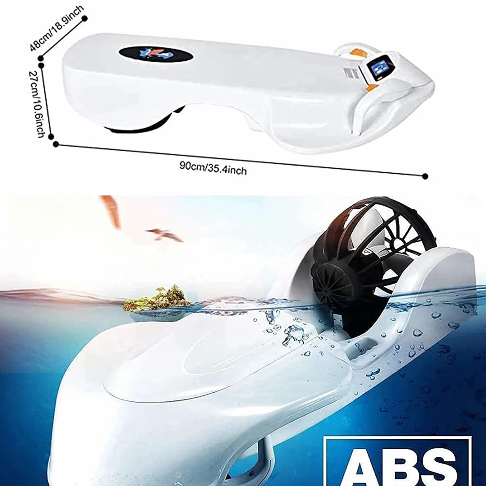 Seascooter eléctrico Submarino, 480W Scooter Submarino Natación Propulsor Aeronave, Equipo de Buceo de 60 Minutos, Adecuado para Piscina Snorkel Sea Adventure Rescue