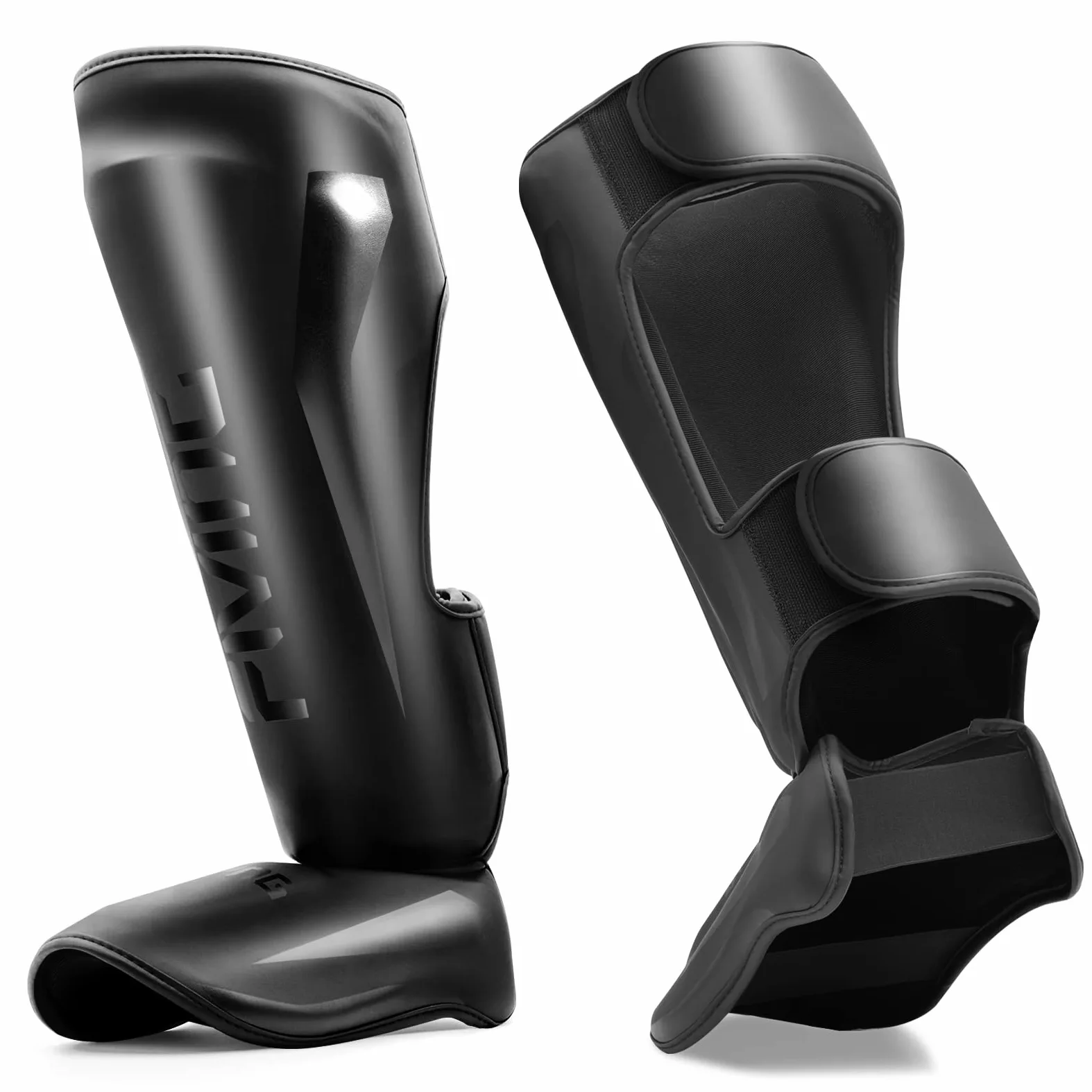 Espinilleras MMA para Artes Marciales - Acolchado Ajustable Muay Thai con protección de Empeine para Entrenamiento de Kickboxing/MMA y sparring - Durable y Profesional