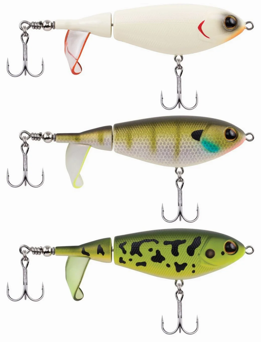 Berkley Choppo - Paquete de 3 anzuelos de Pesca, señuelos Duros, Pesca en Aguas Superficiales, Lucio, Unisex, Surtidos, 14 g | 90 mm
