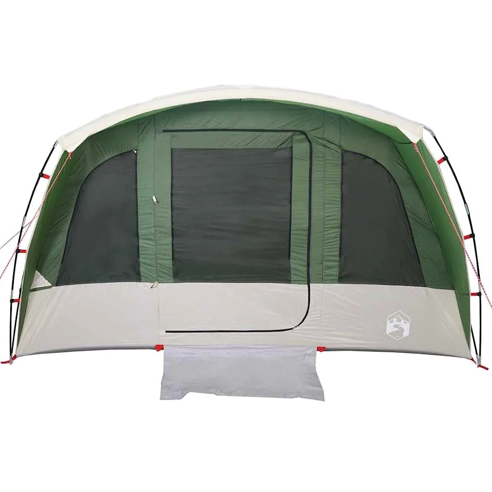 Tienda de campaña familiar tipo túnel, verde, impermeable, de poliéster 185T con revestimiento de poliuretano, 430 x 314 x, ligera tienda de campaña con cabinas