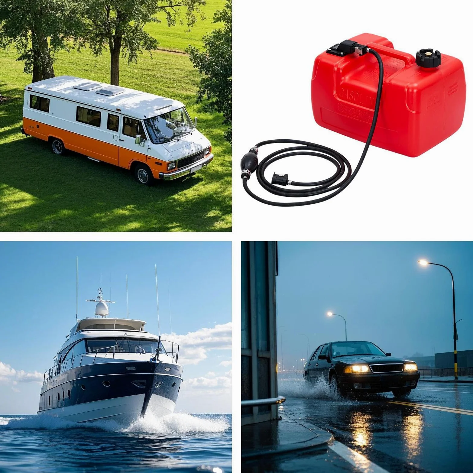 Tanque para bote, tanque externo Tanque de marino | Contenedor de de bota de pesca portátil 3 galones para yates, lata de crudo de barcos con filtro y tubería
