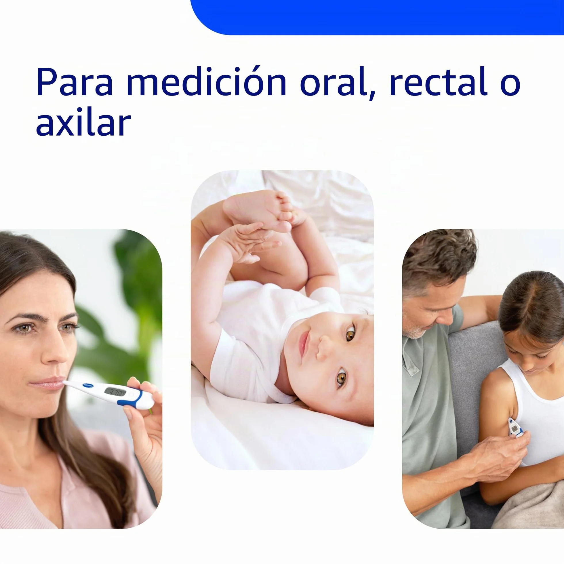 Thermoval Rapid Termómetro médico electrónico para medir temperatura niños bebés adultos
