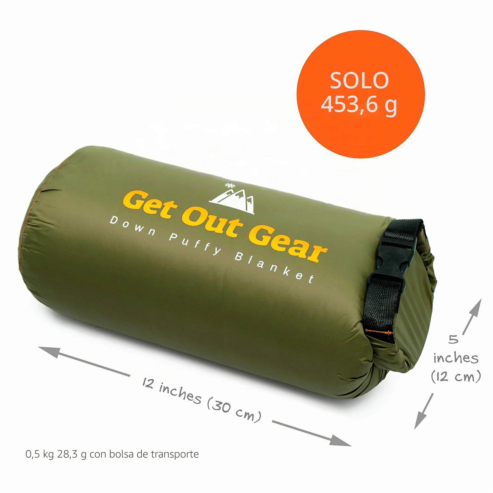 Manta de Camping de plumón 650 Relleno Impermeable Ligera Plegable