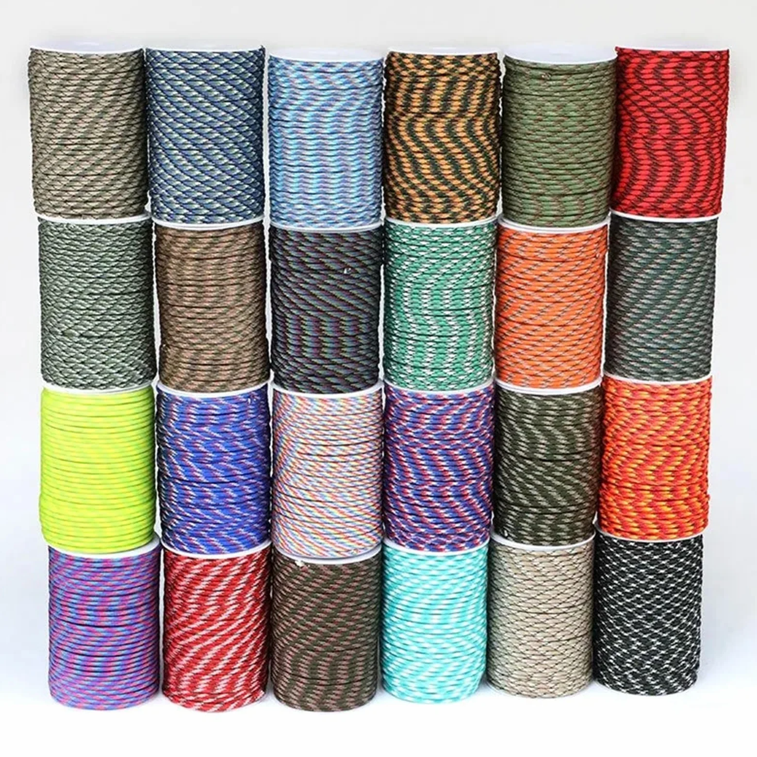 Paracorde Cuerda de Paraguas 7 núcleos montada en Eje 100m, Pulsera Cuerda paracaídas 4mm, Alambre Trenzado, tracción for Tienda, Viento(64 Pink)