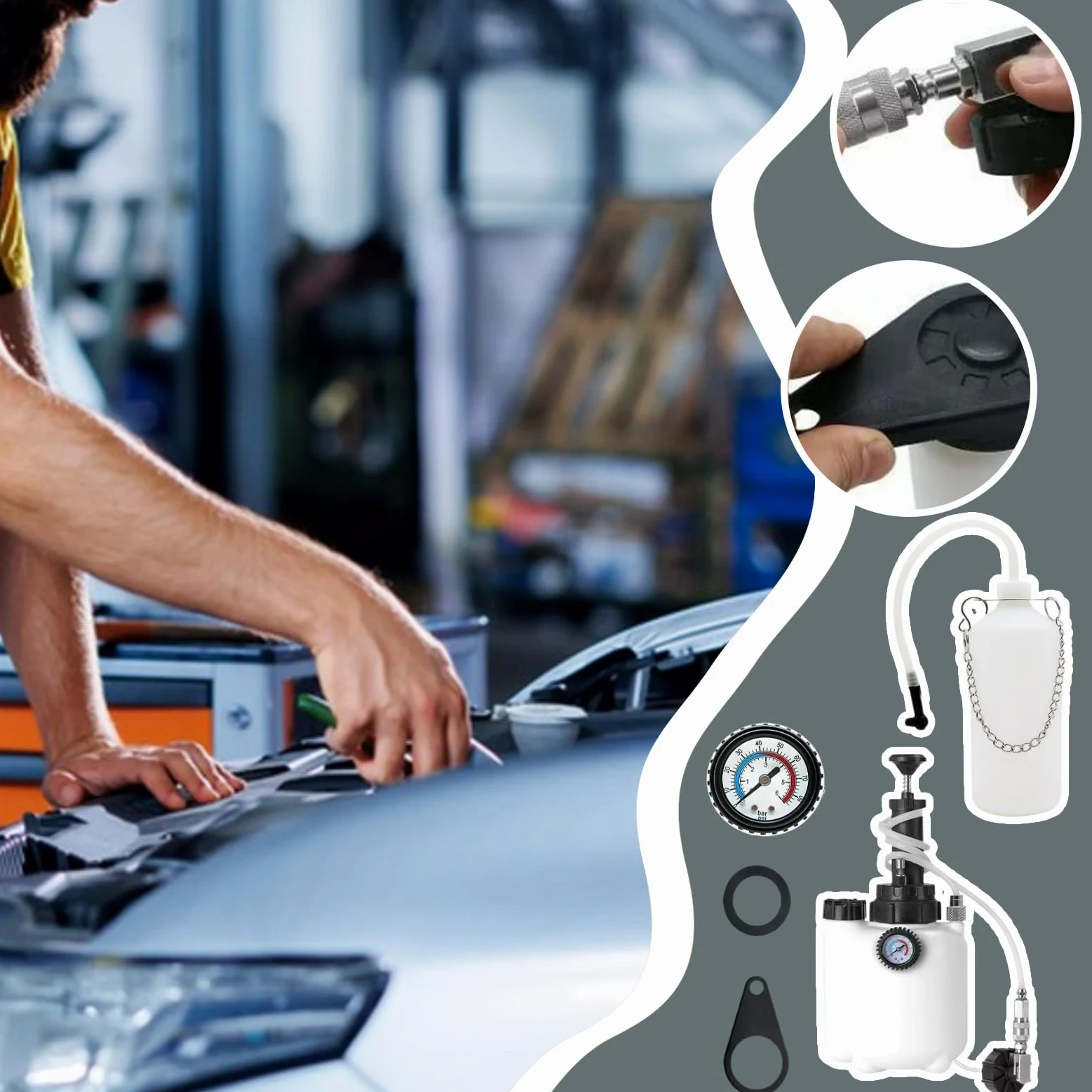 Kit De Sangrado De Líquido De Frenos Sangrador De Presión De Frenos Para | Mantenimiento Vehicular Para Usuarios Particulares Y Talleres