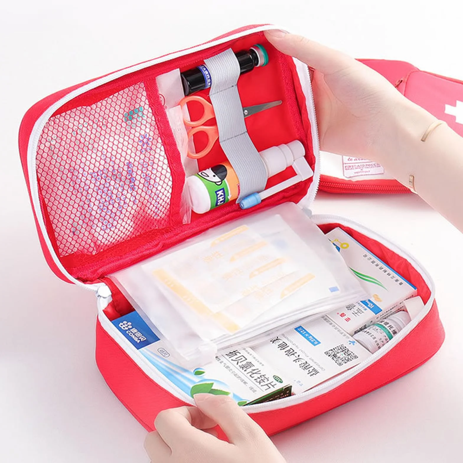 Botiquín de Primeros Auxilios, 2PCS Kit Gran Capacidad para Viaje Hogar Senderismo Camping