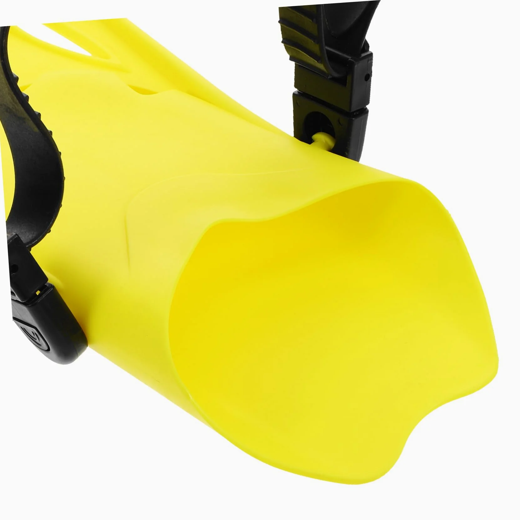 Aletas de Snorkel de Entrenamiento 1 Par, Amarillo TPR PP Ajustable | Fiesta Verano, Equipo de Buceo y Snorkel para Playa, Talla L 39-43, Experiencia de Natación Mejorada