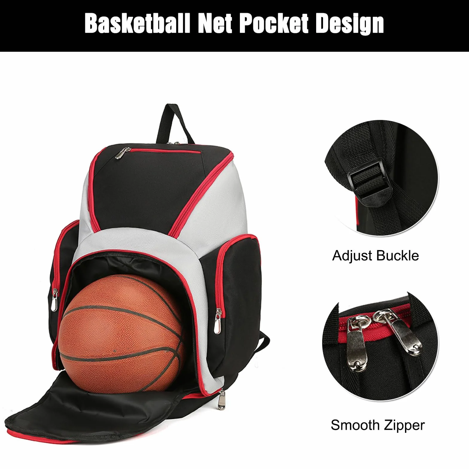 FANDARE Mochila de Baloncesto Bolsos Bandolera para Zapatos Escolares Deporte Amarillo Negro